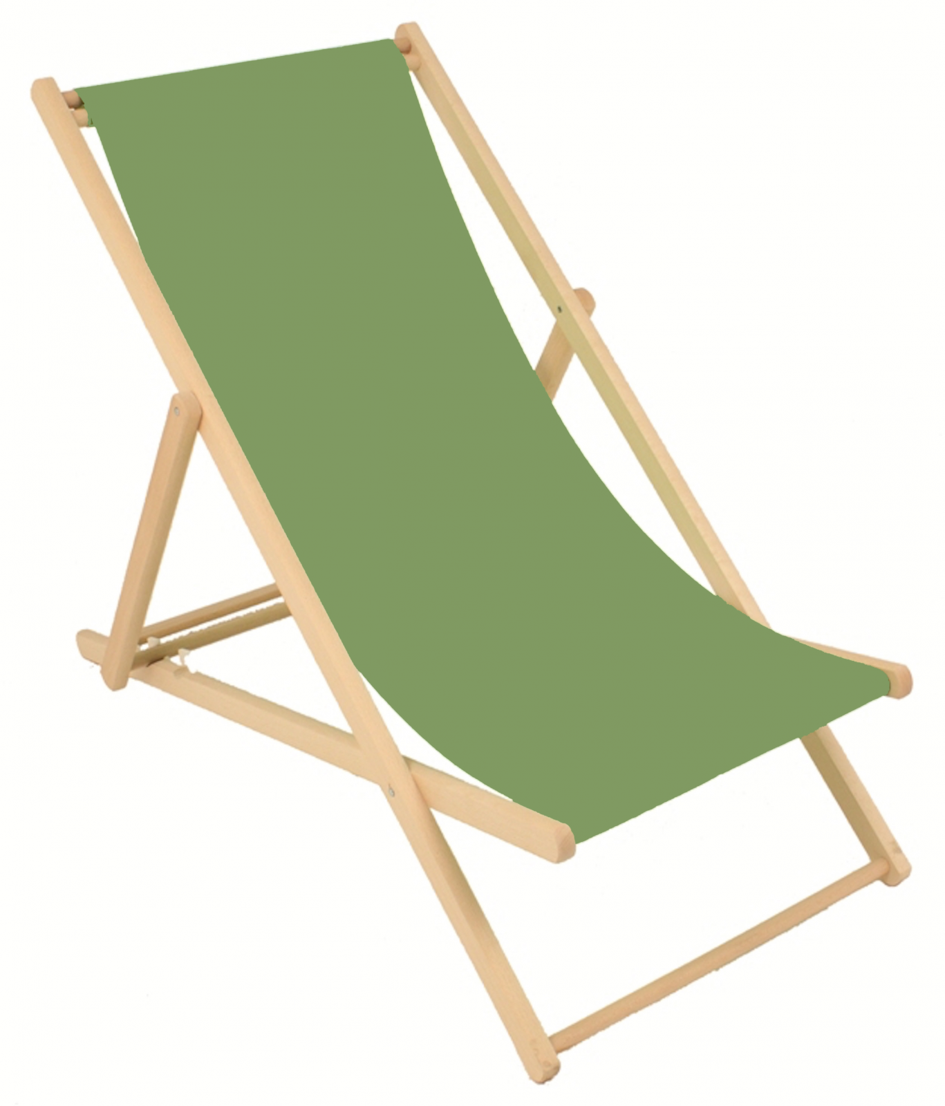 Rental of green deckchair and deckchair