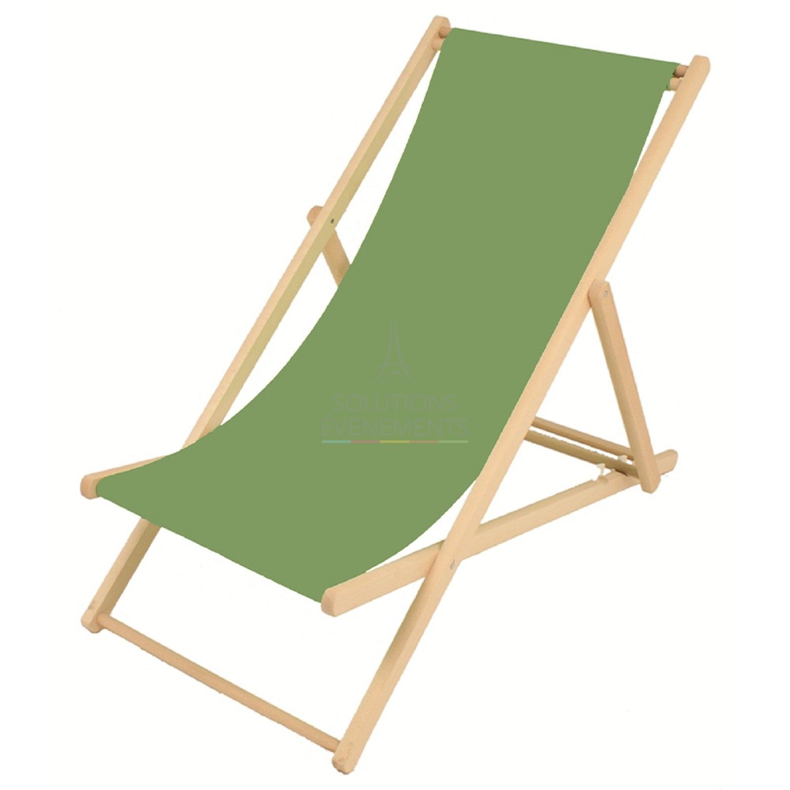 Rental of green deckchair and deckchair