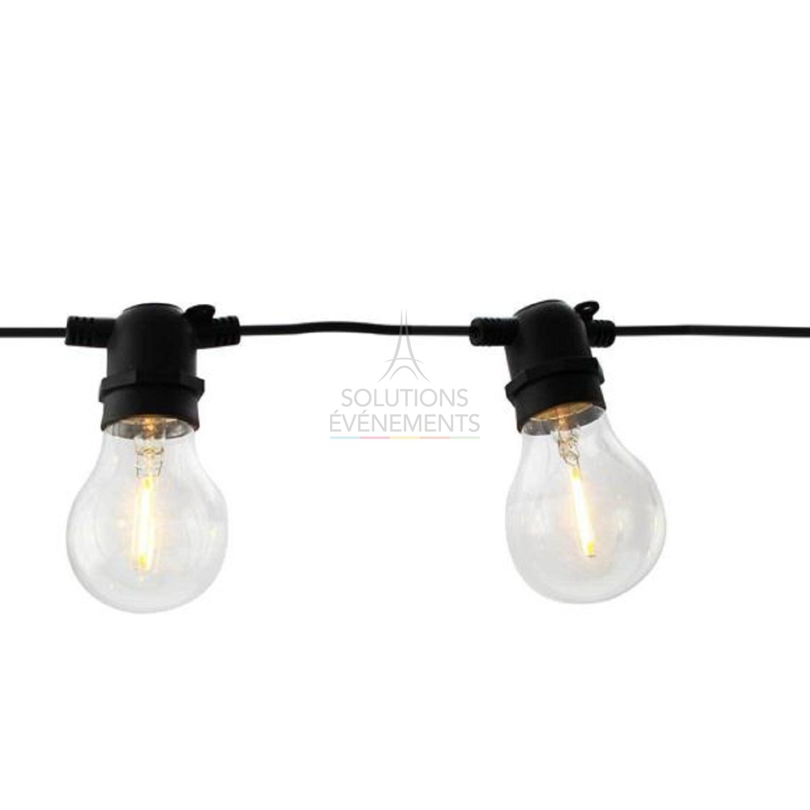 Rental of electric light garland with warm white bulbs