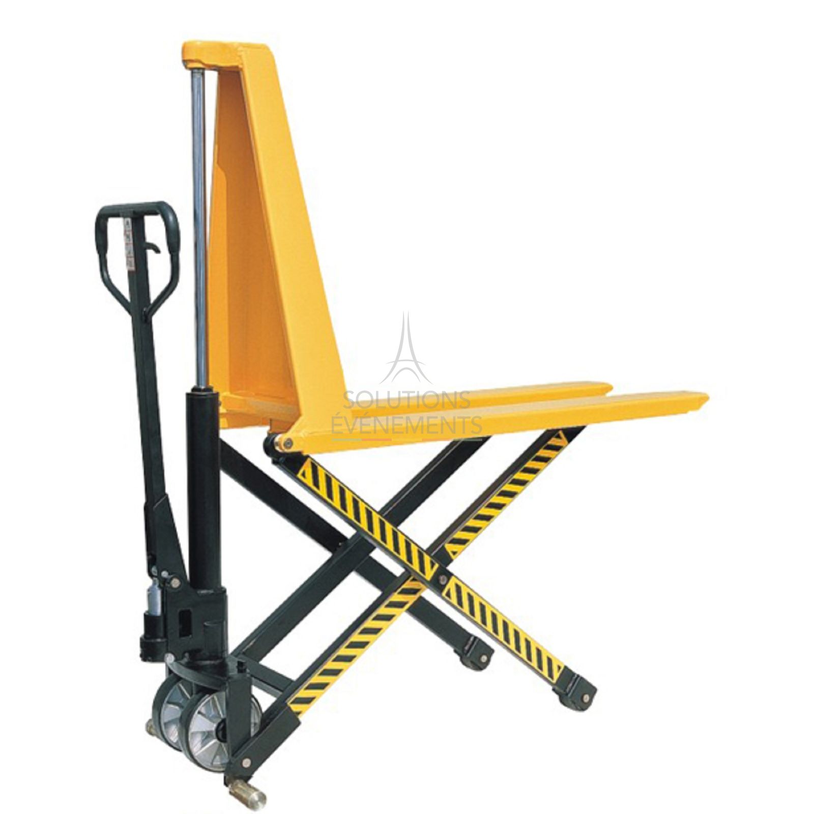 High lift scissor pallet truck rental