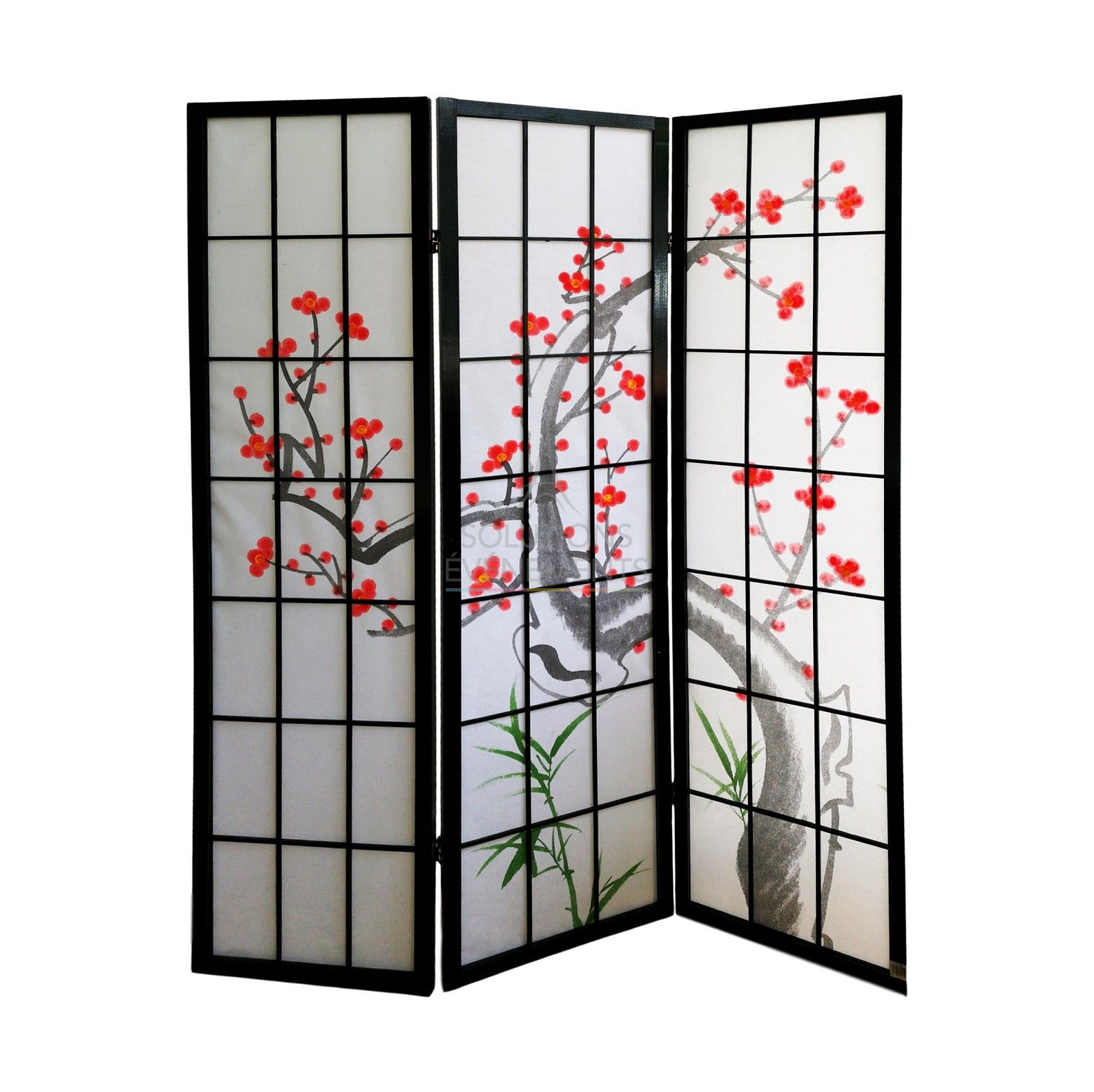 Rental of wooden screens with Japanese decor