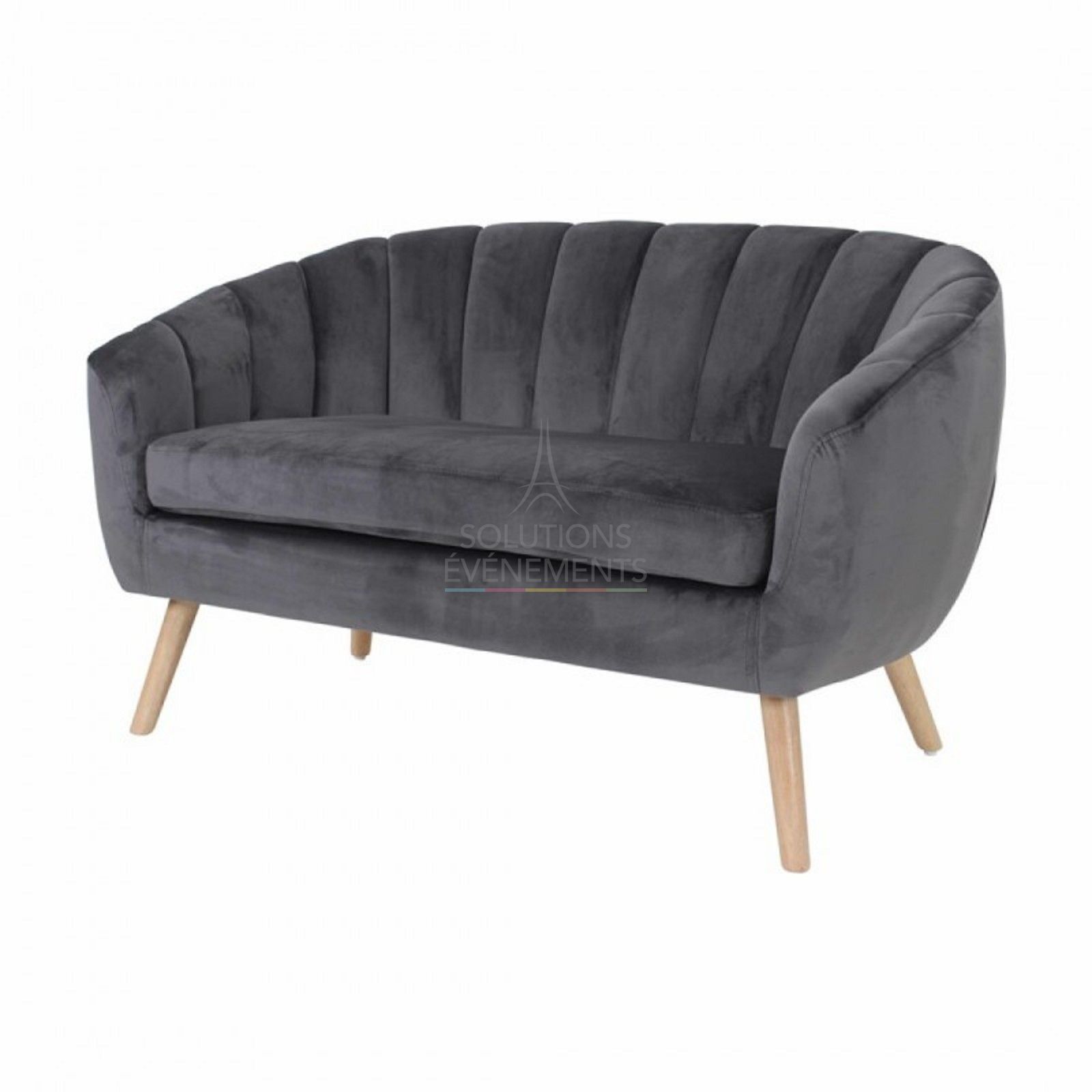 Scandinavian style designer sofa rental for 2 to 3 people
