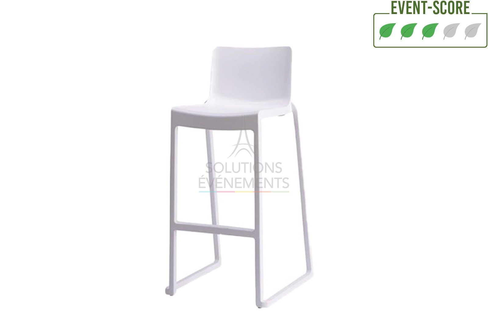 Rental of eco-responsible white high chair