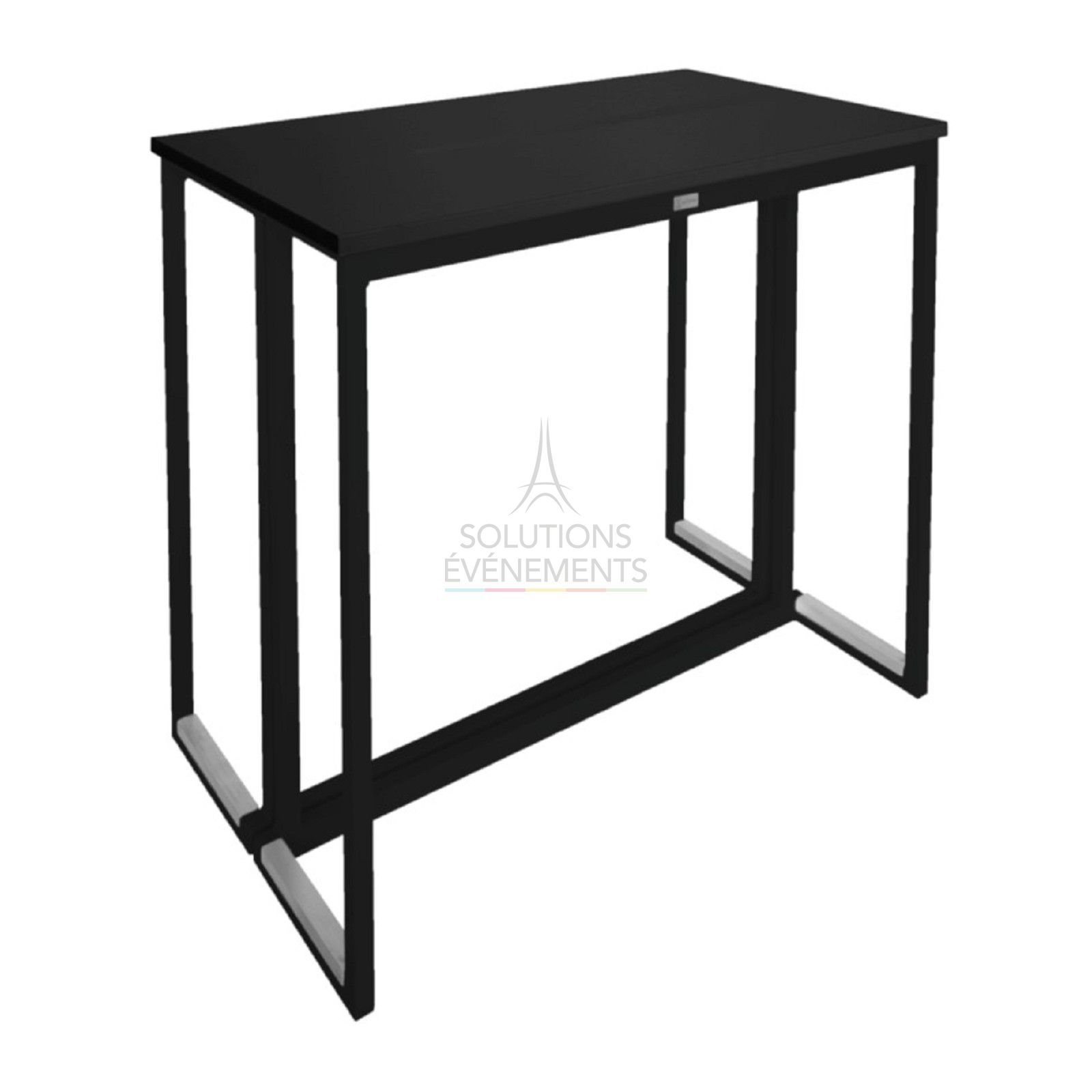 Black Kubo high table - black top with modern design