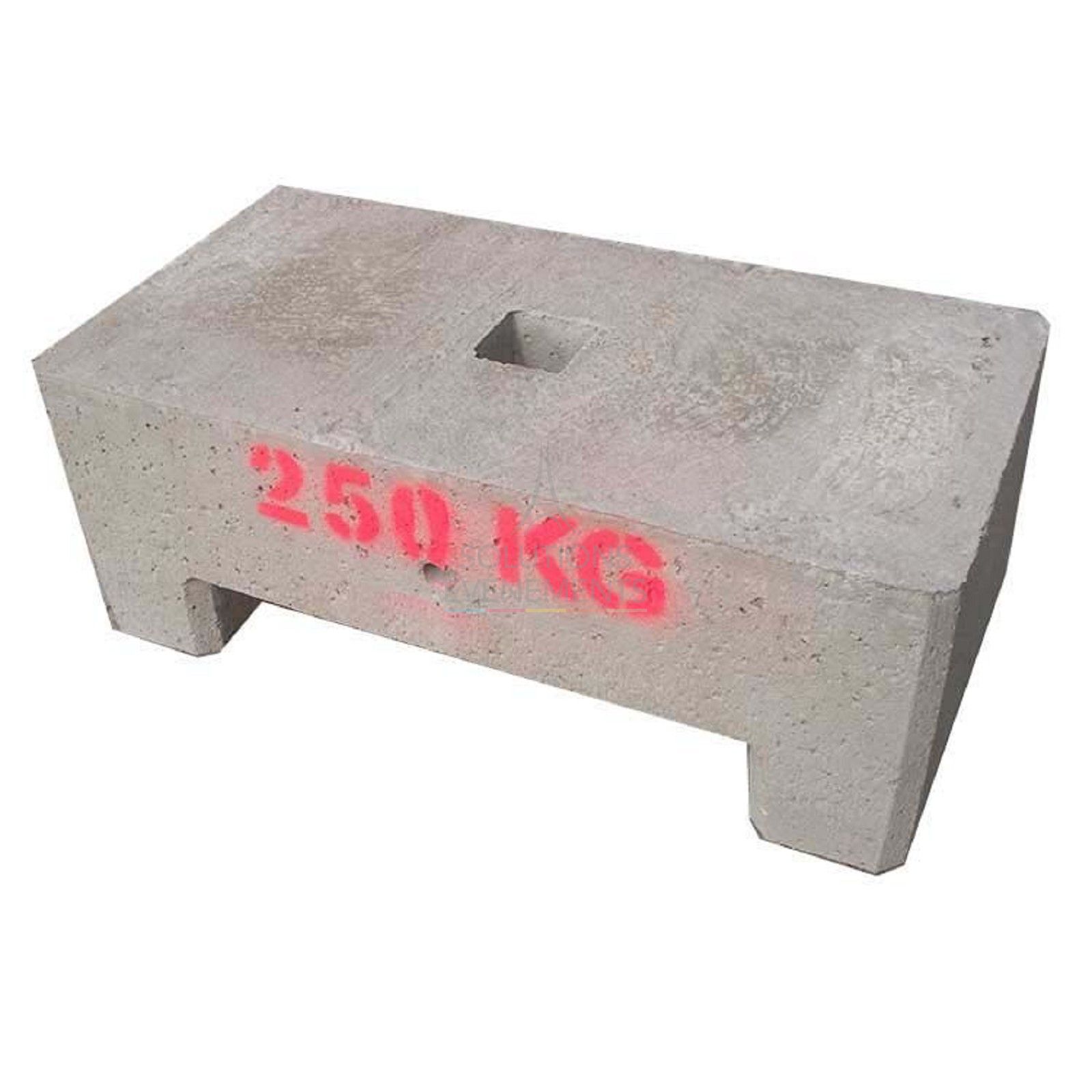 Rental of concrete ballast for heavy structures, tents, sheds