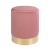 Rental pink velvet stool with gold rim