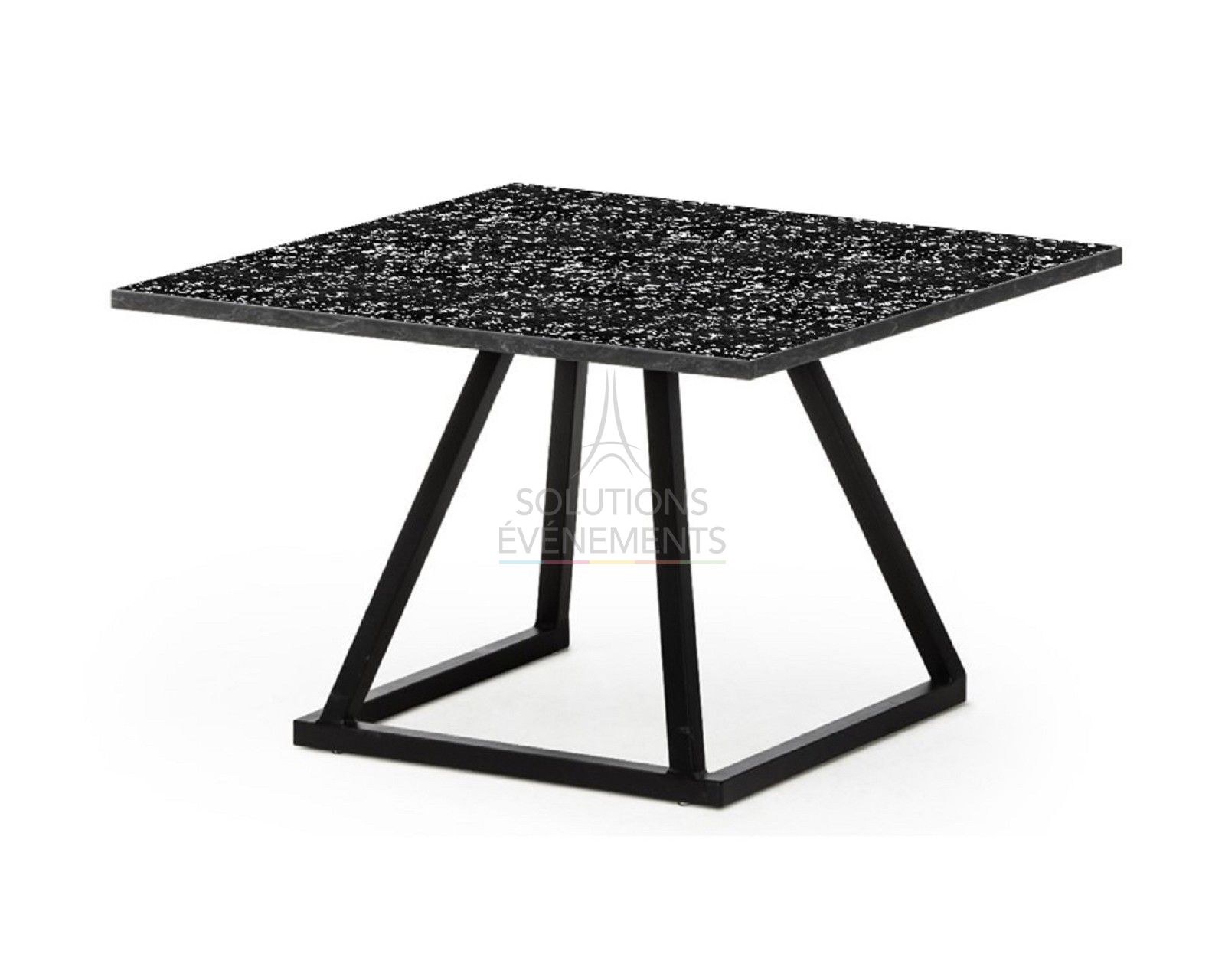 Rental eco-responsible coffee table with square top