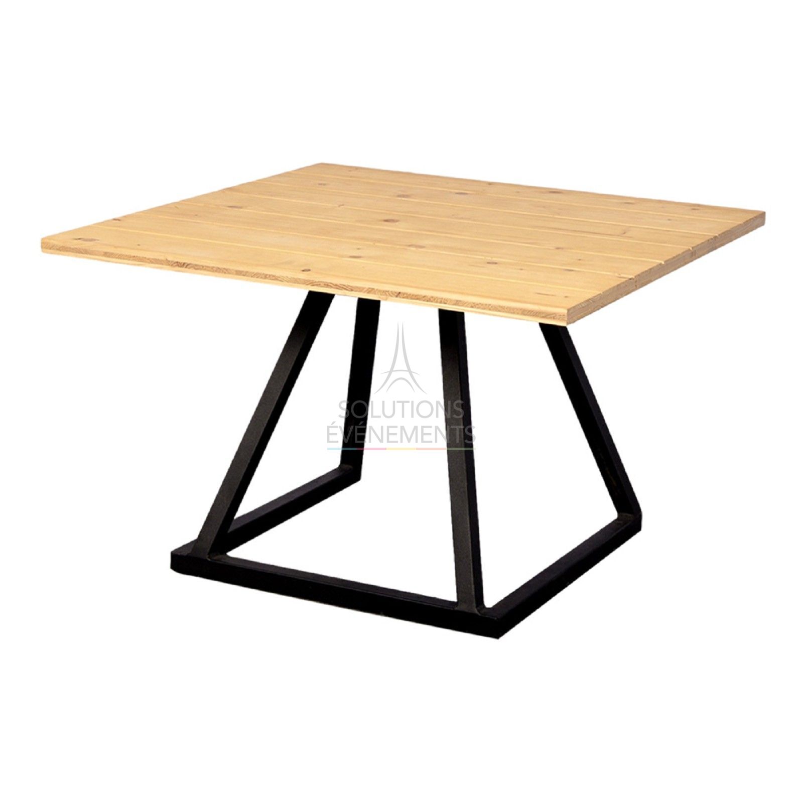 Location de table basse lounge Linea avec plateau éco responsable