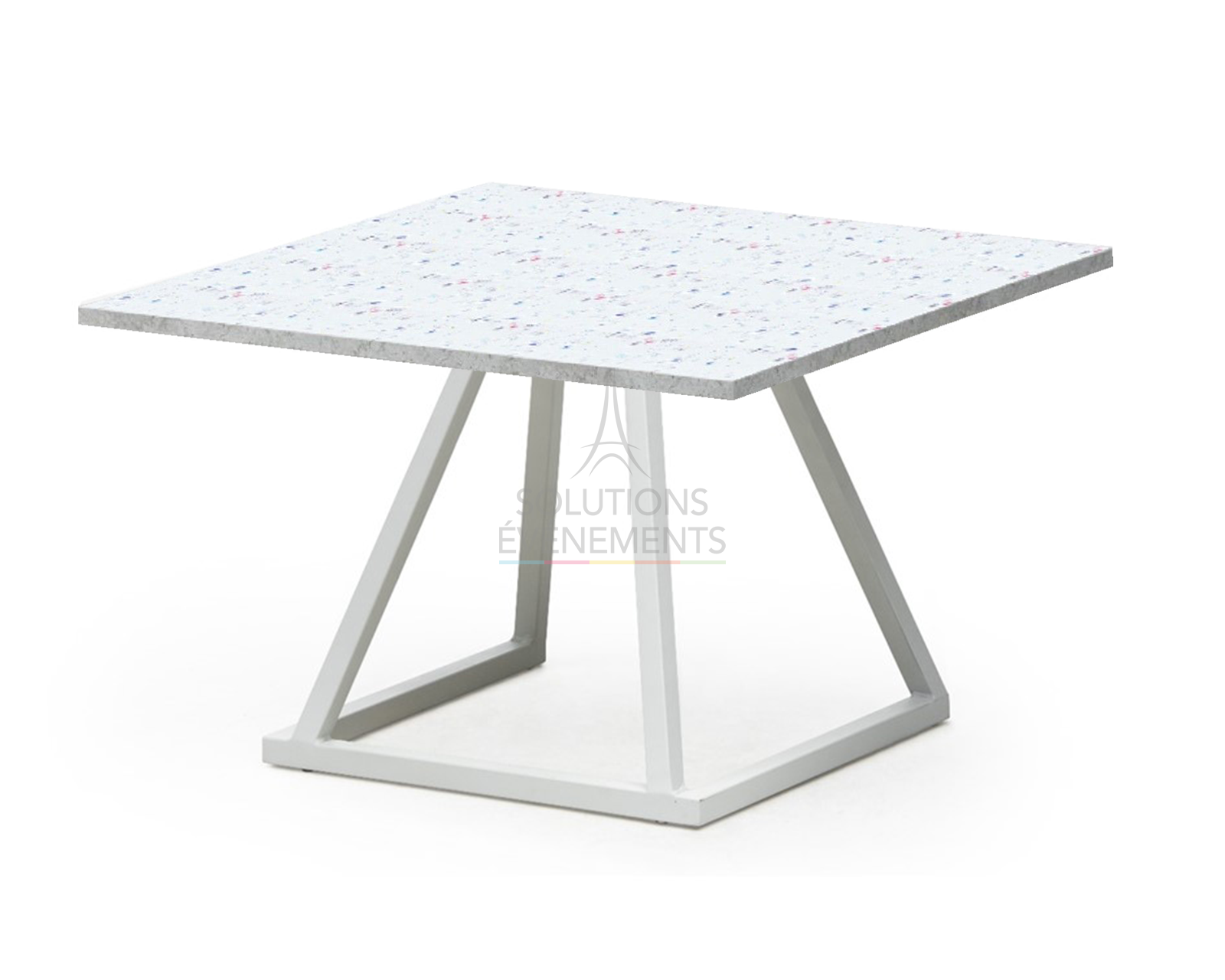 Rental eco-responsible coffee table with square top