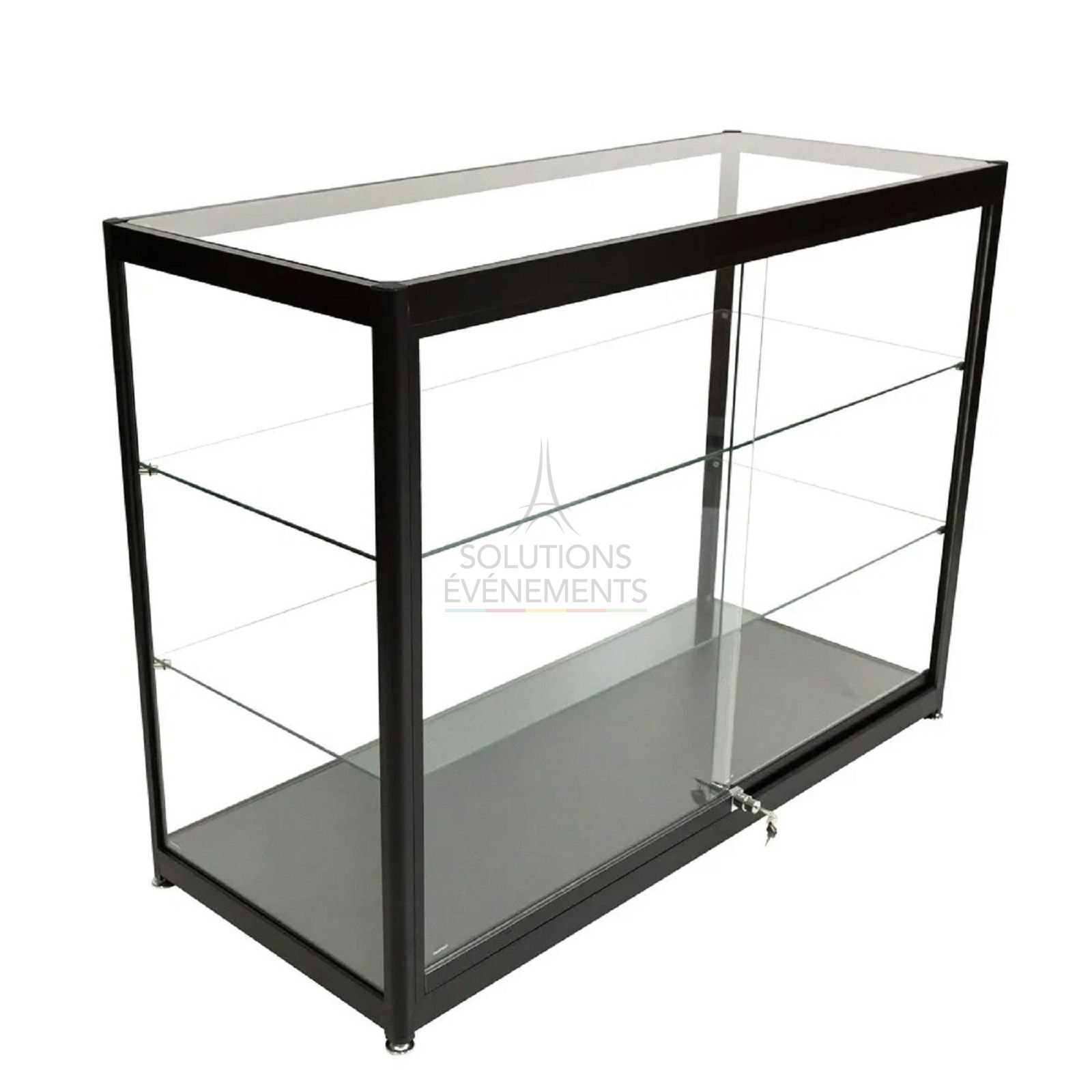 Rental of low black display case