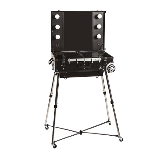 Make-up case suitcase rental with lighting