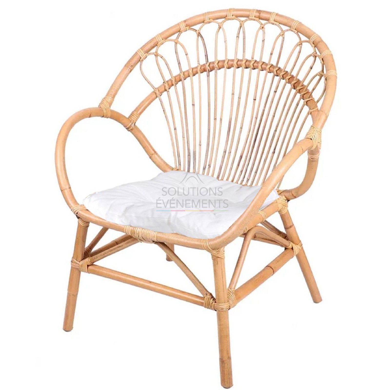 Rental of Natural Rattan armchair