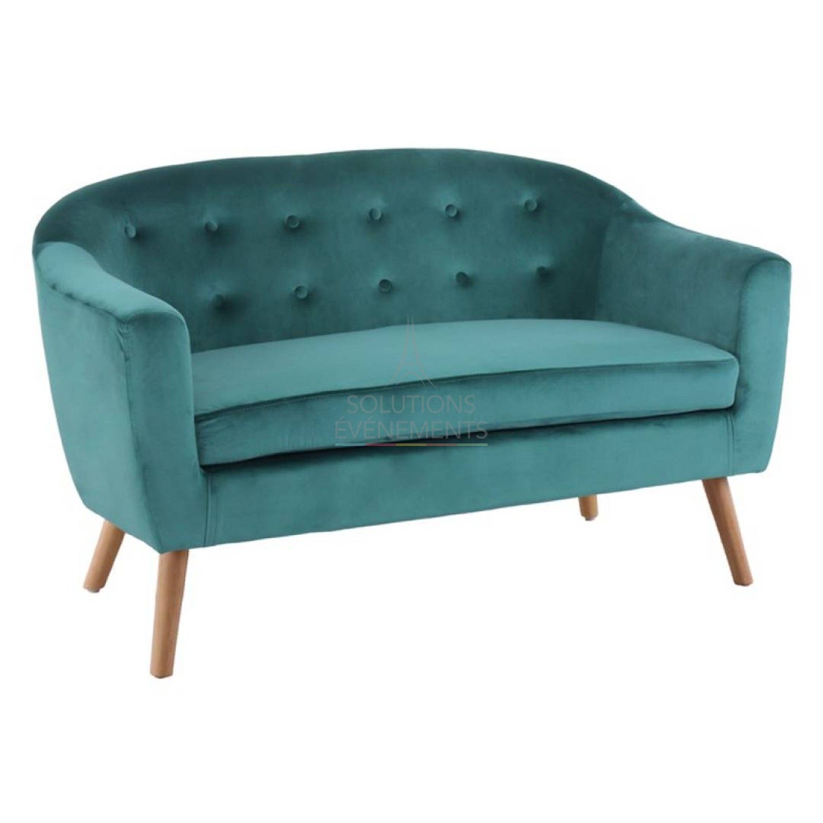 Scandinavian style designer sofa rental for 2 to 3 people