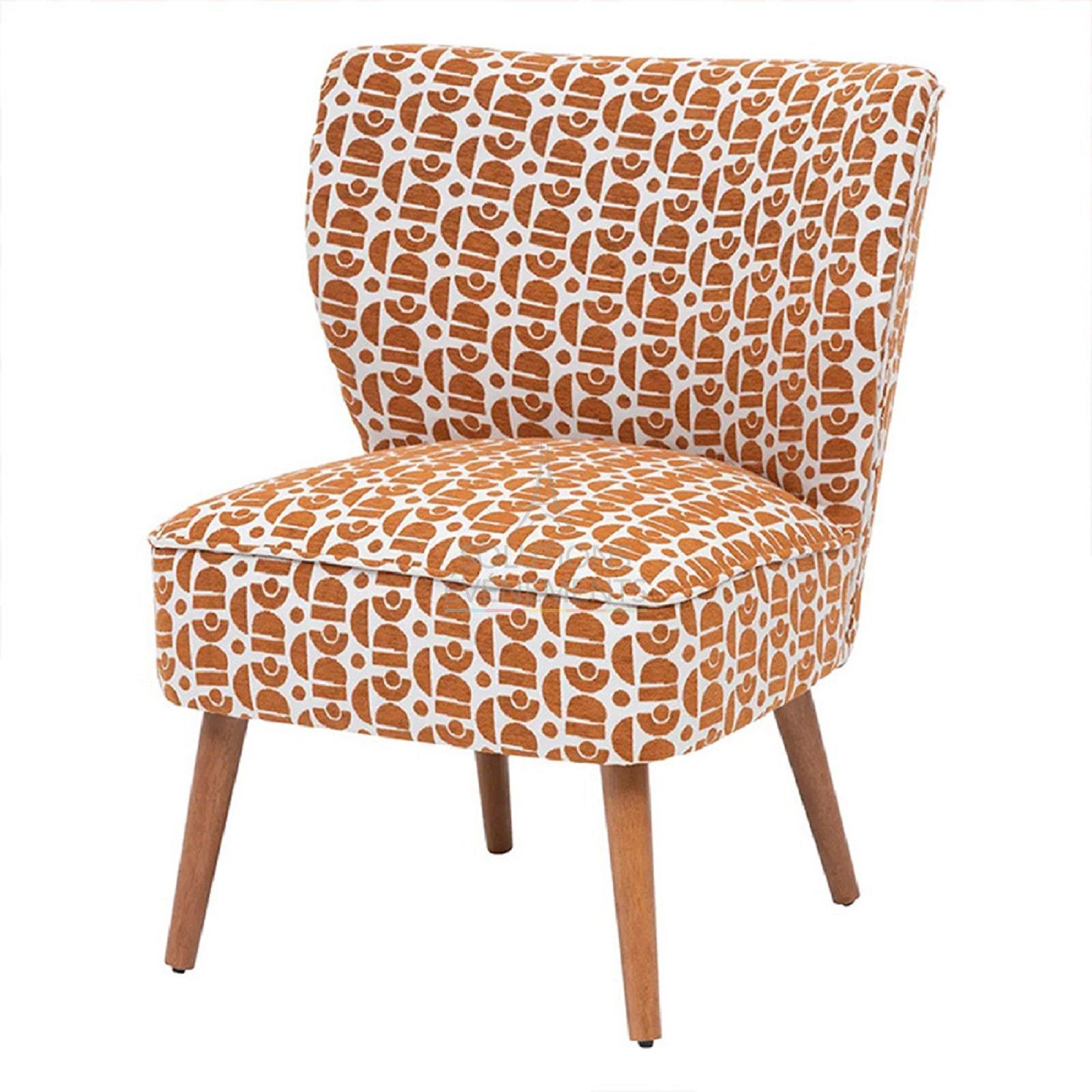 Rental of designer armchair with geometric patterns