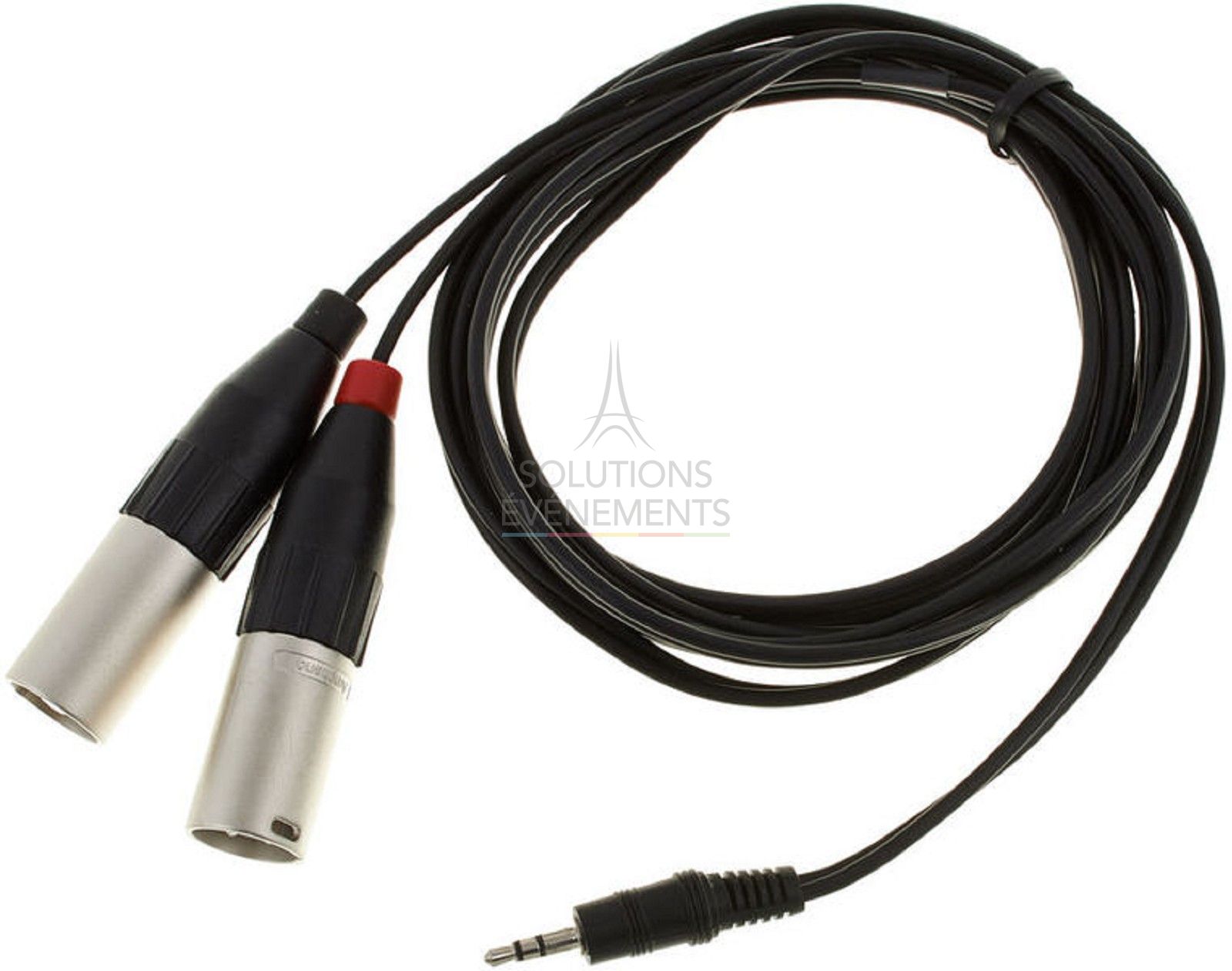 Location d'adaptateur 2 XLR 3 mâle vers minijack 3,5mm