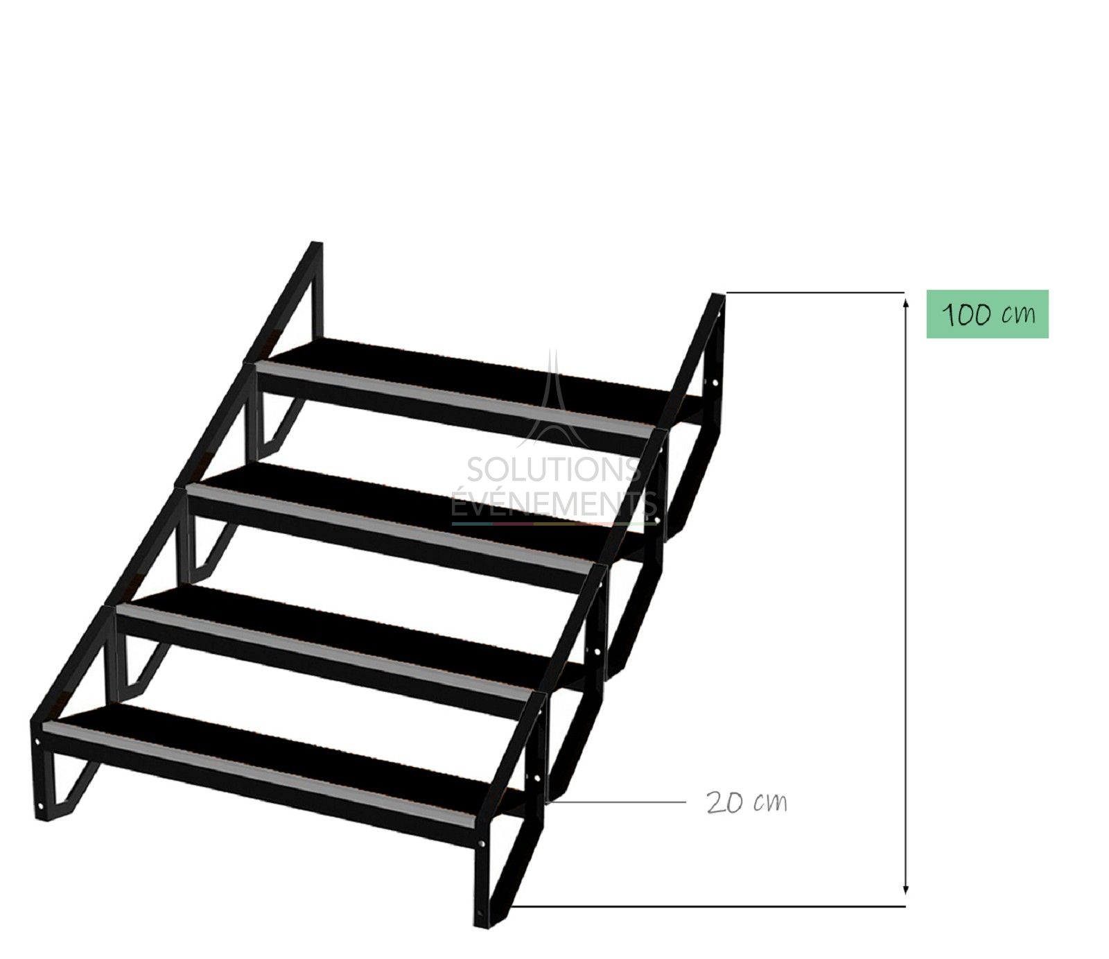 rental of modular staircase for stage 100cm - Sixty82