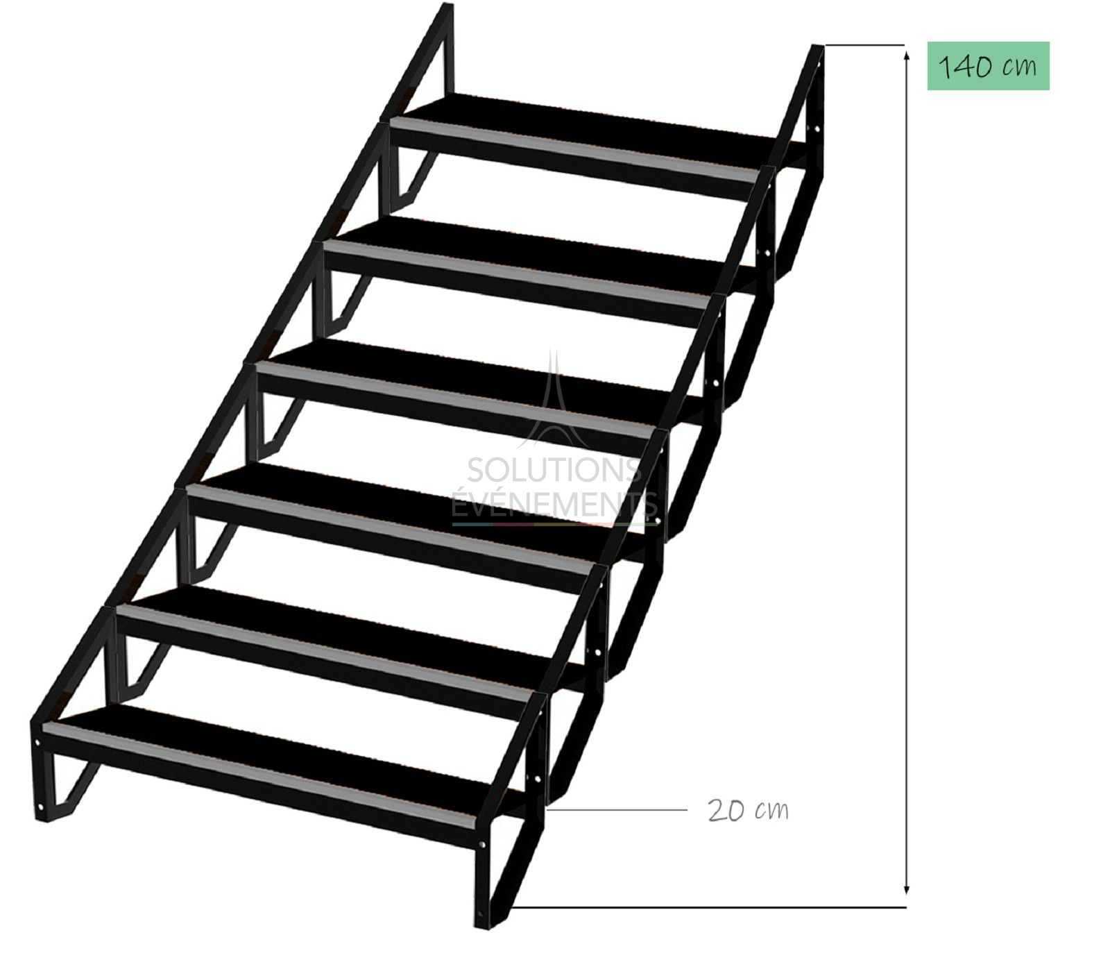rental of modular staircase for stage 140cm - Sixty82