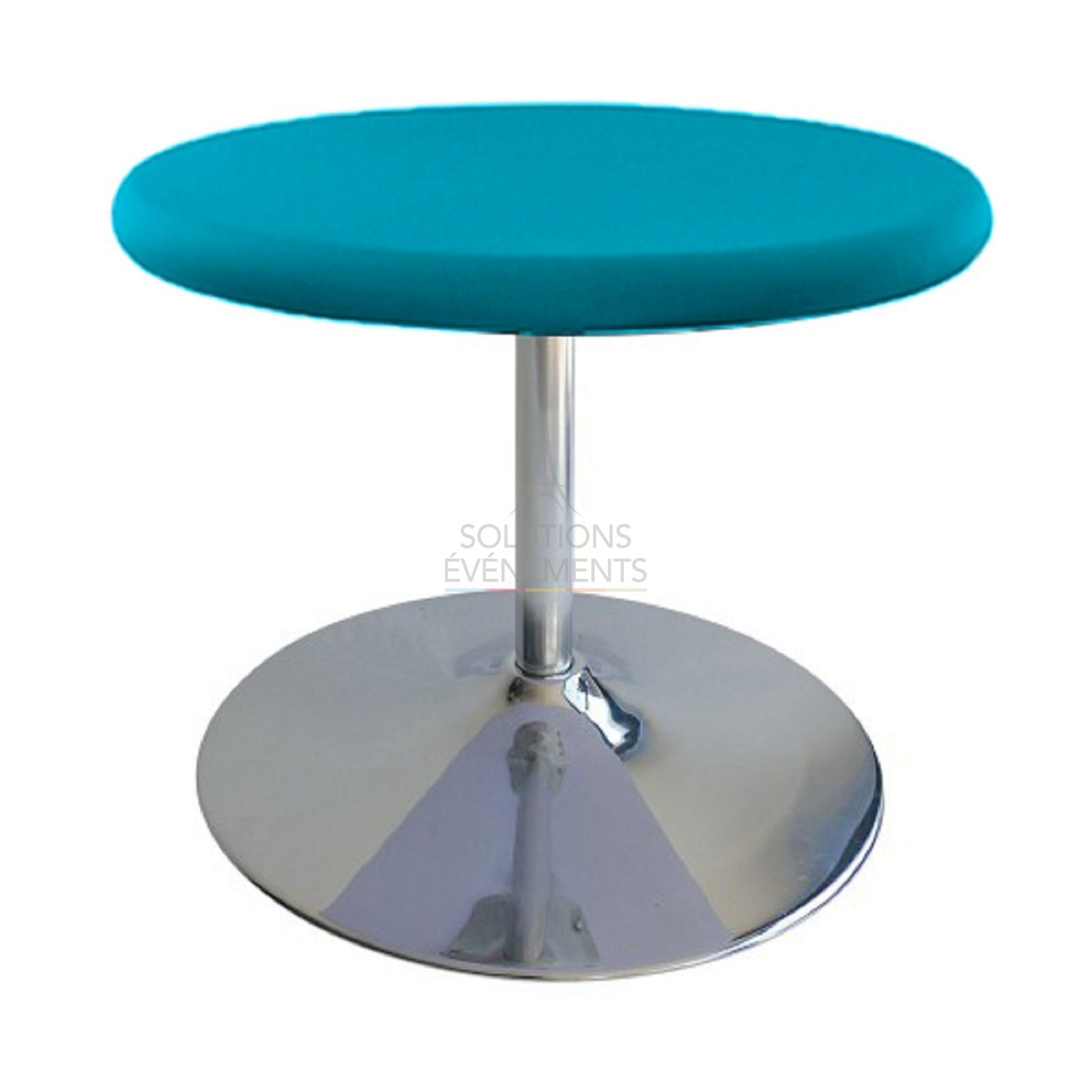 Rental of turquoise coffee table diameter 70cm