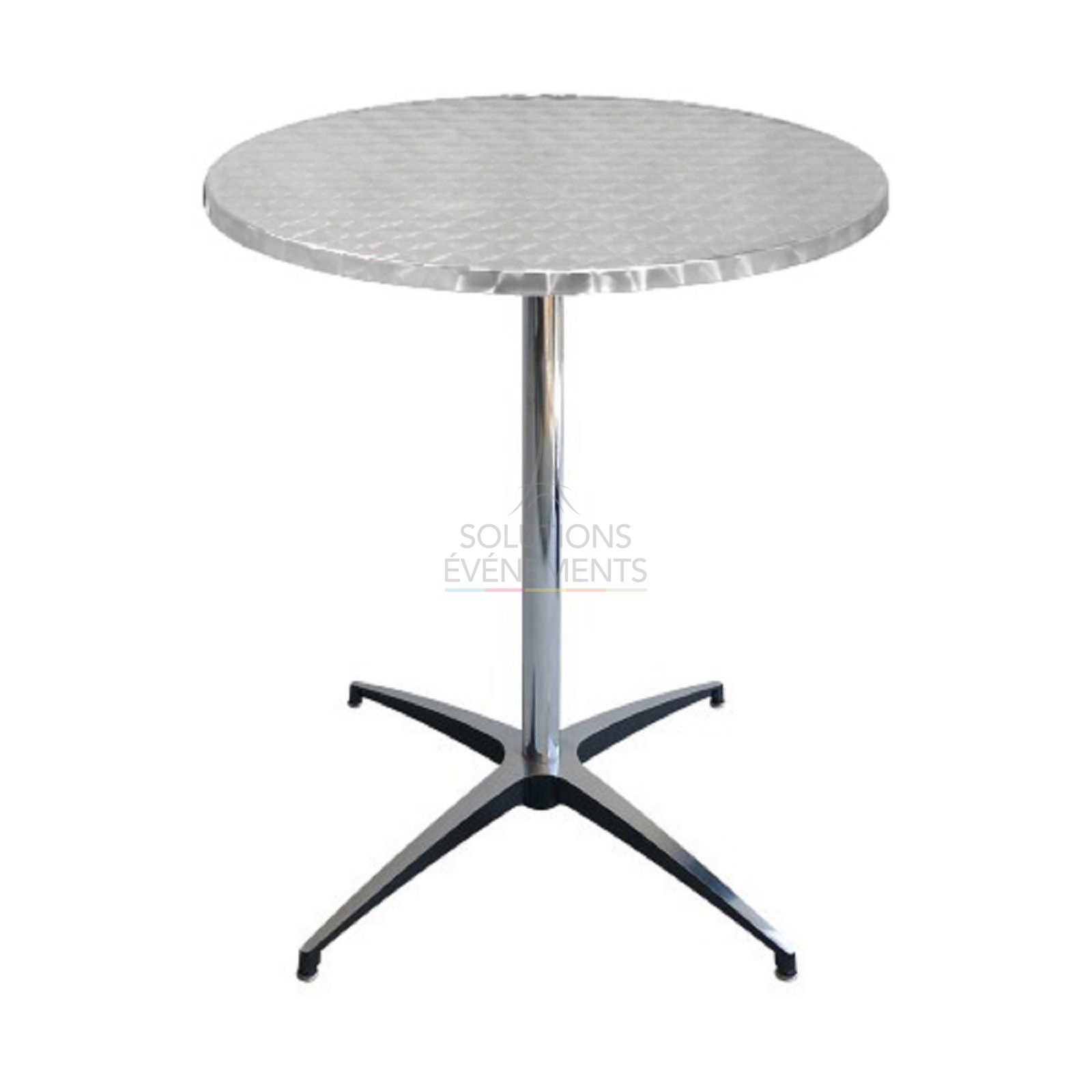 Bistro pedestal table rental, diameter 60cm