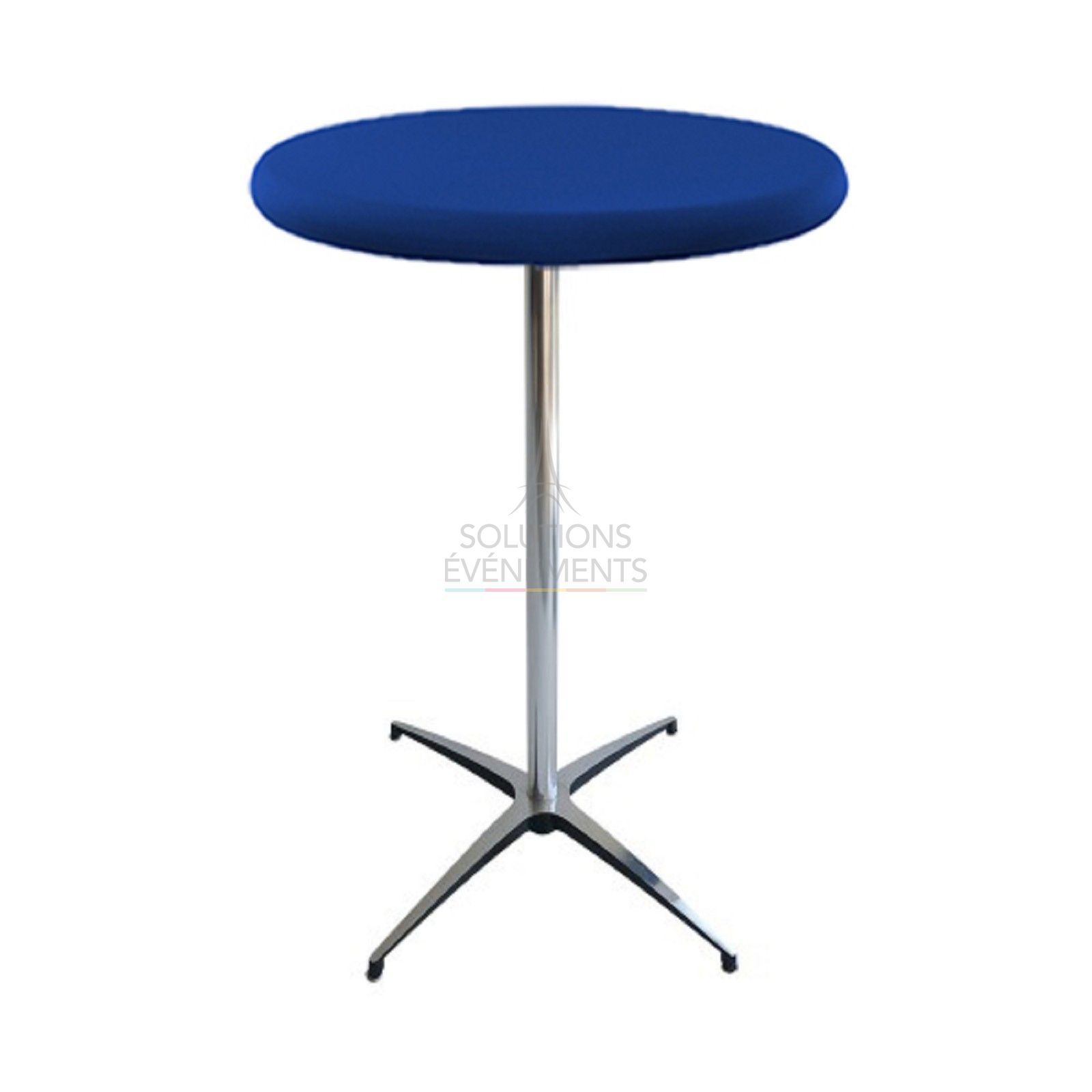 Rental of high dining table blue diameter 70cm