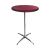 Rental of high burgundy standing dining table diameter 70cm