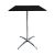 Rental of high black standing dining table 80cm in square shape