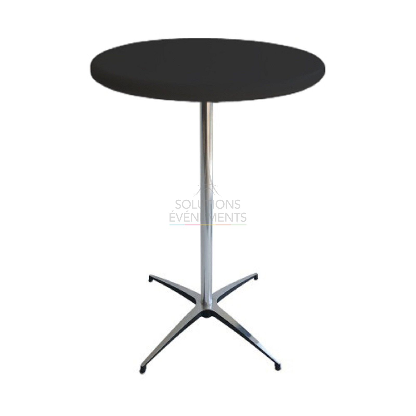 Rental of black high dining table diameter 70cm