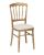 Rental of gold napoleon chair with white seat