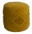 Pouf rental with mustard yellow curls