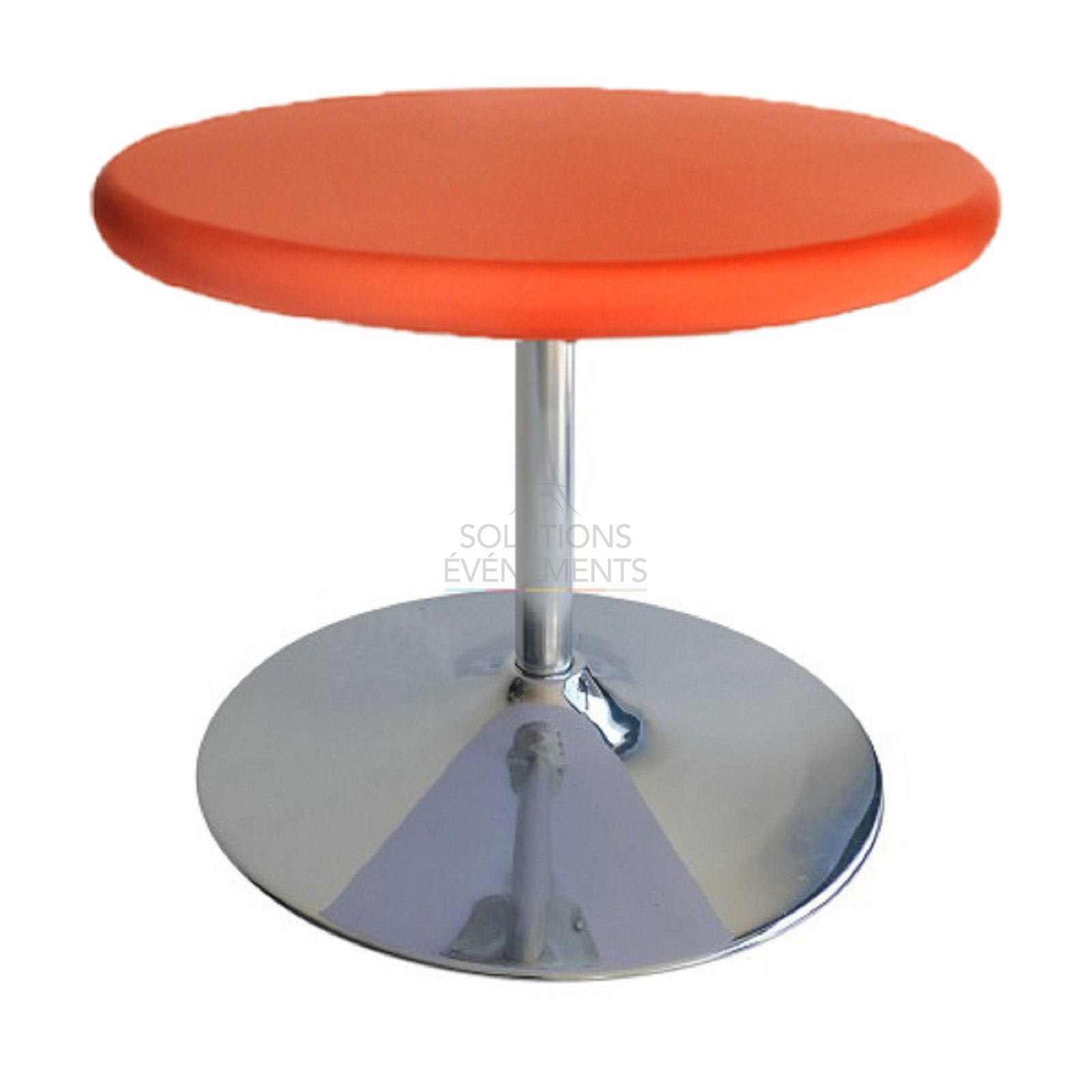 Location de table basse avec housse orange