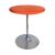 Rental of orange pedestal table, diameter 70cm