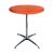 Rental of orange pedestal table, diameter 70cm