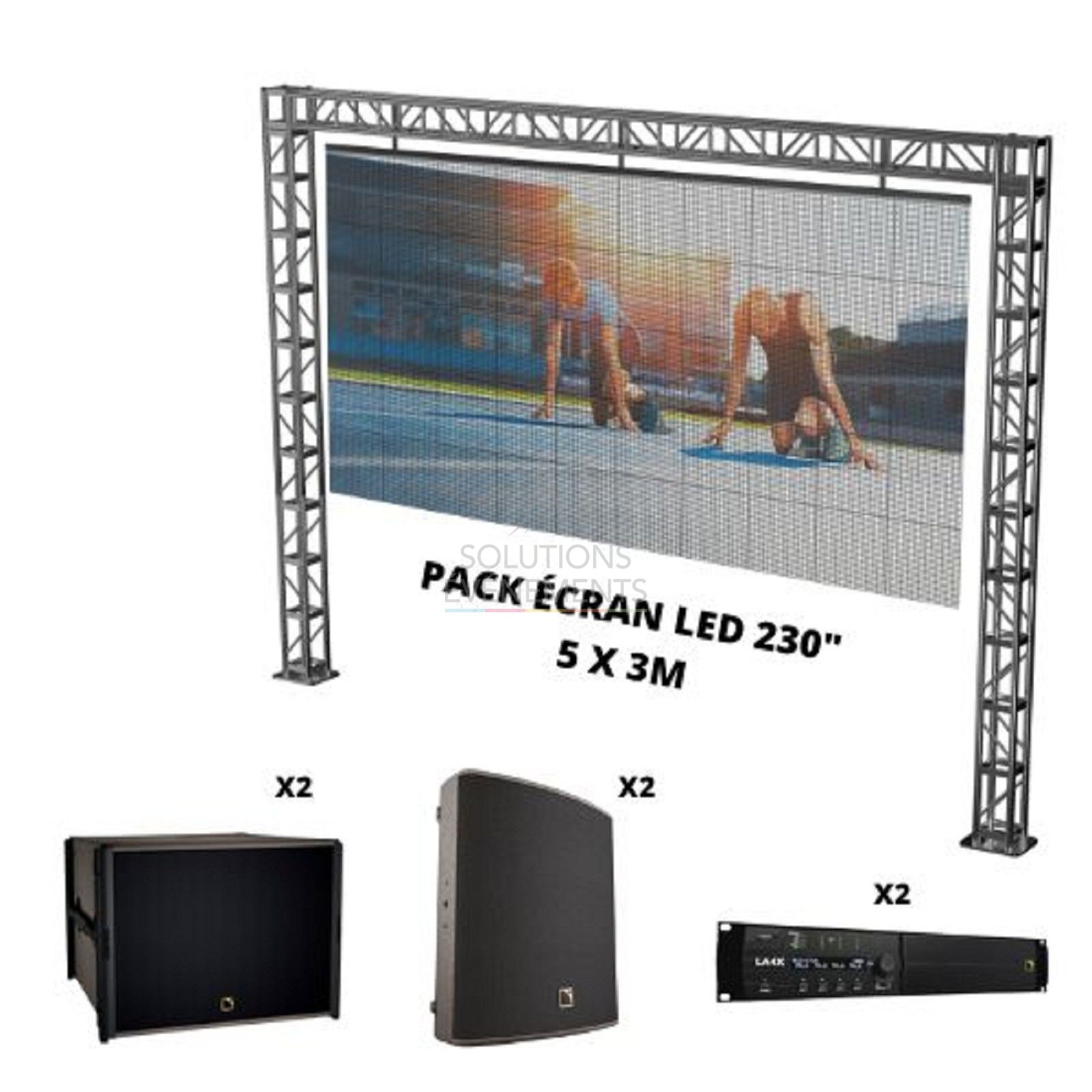 Location Pack écran Géant Mur LED 230 pouces