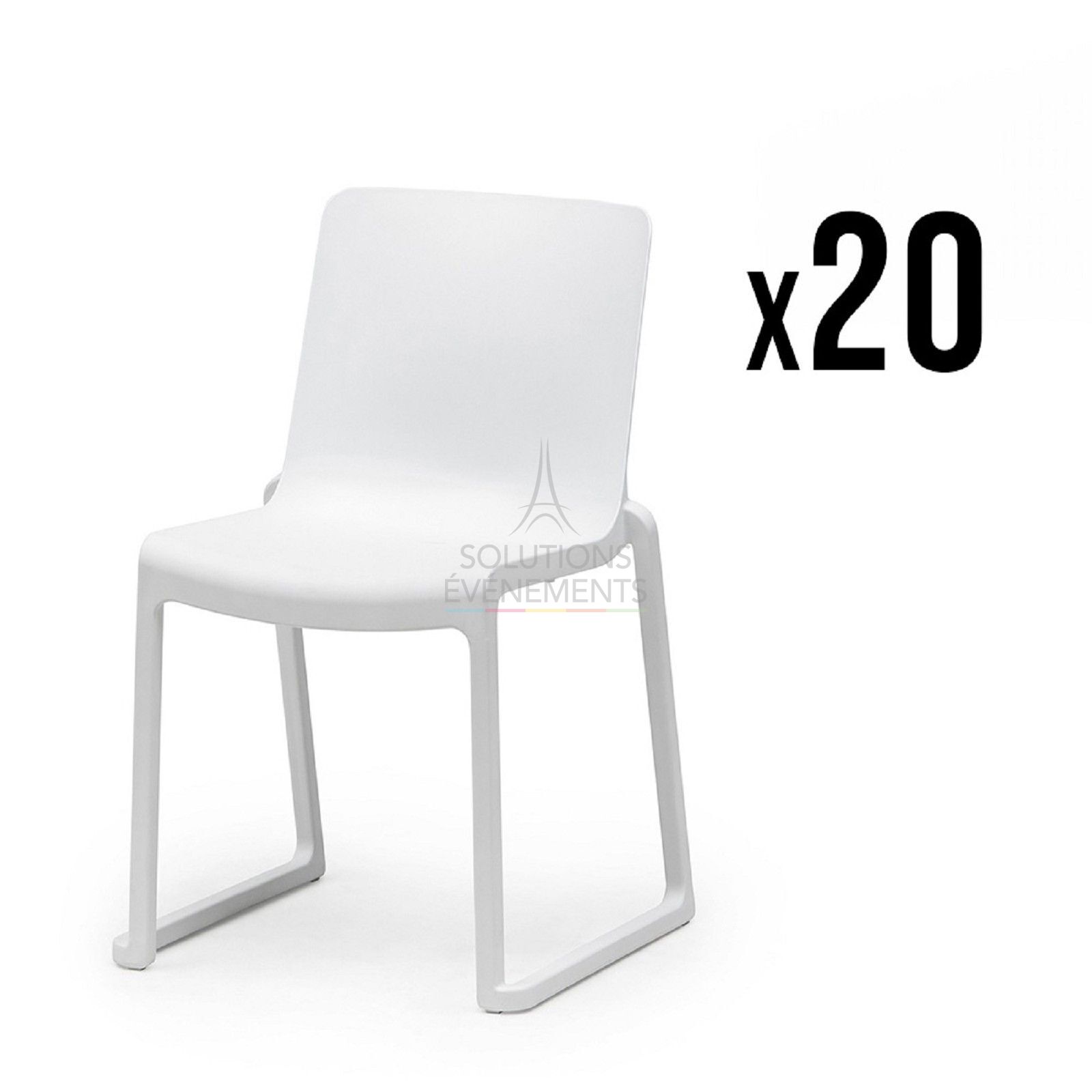 Location pack de chaises blanches design éco-responsables