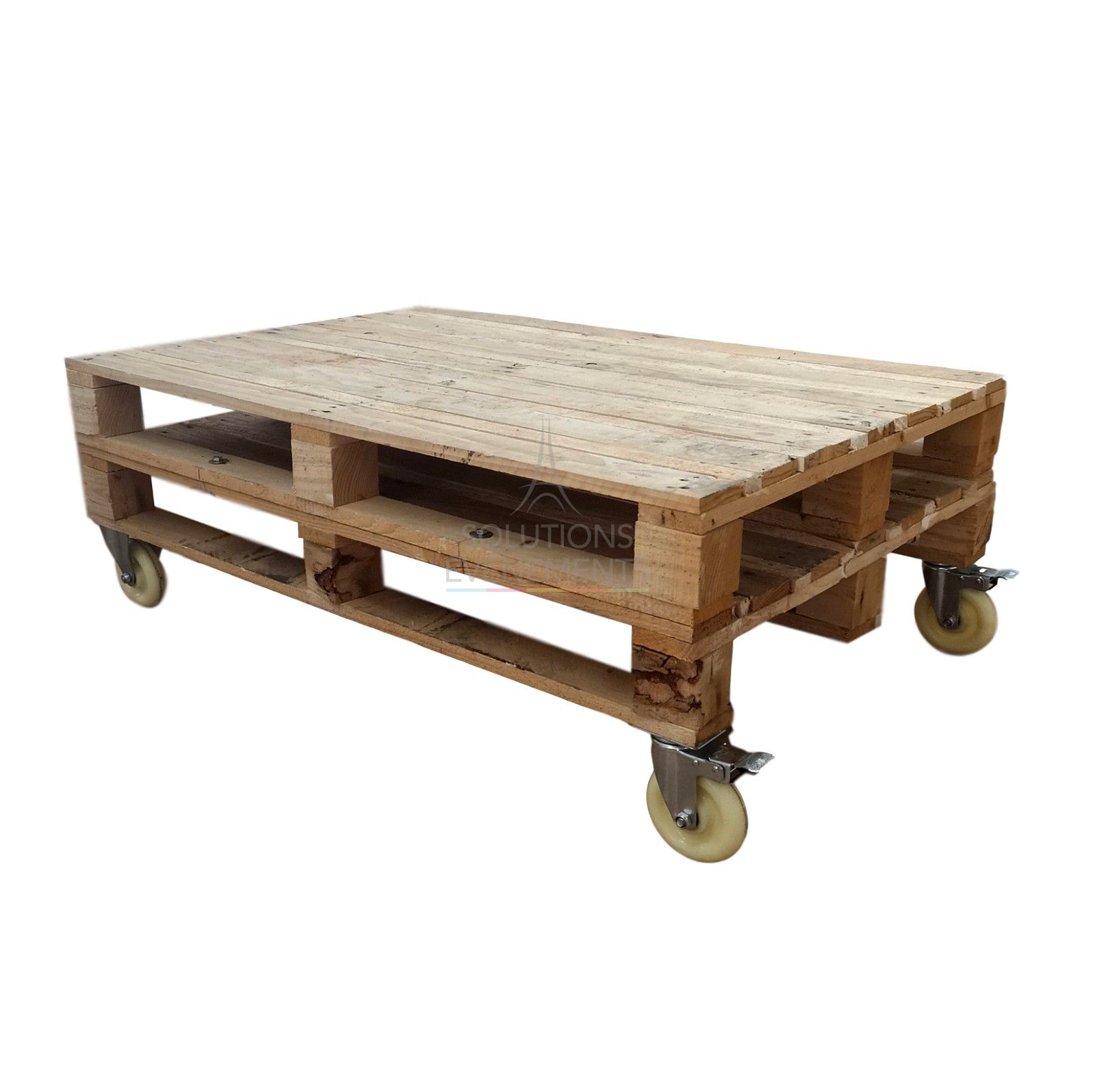 Industrial pallet coffee table rental