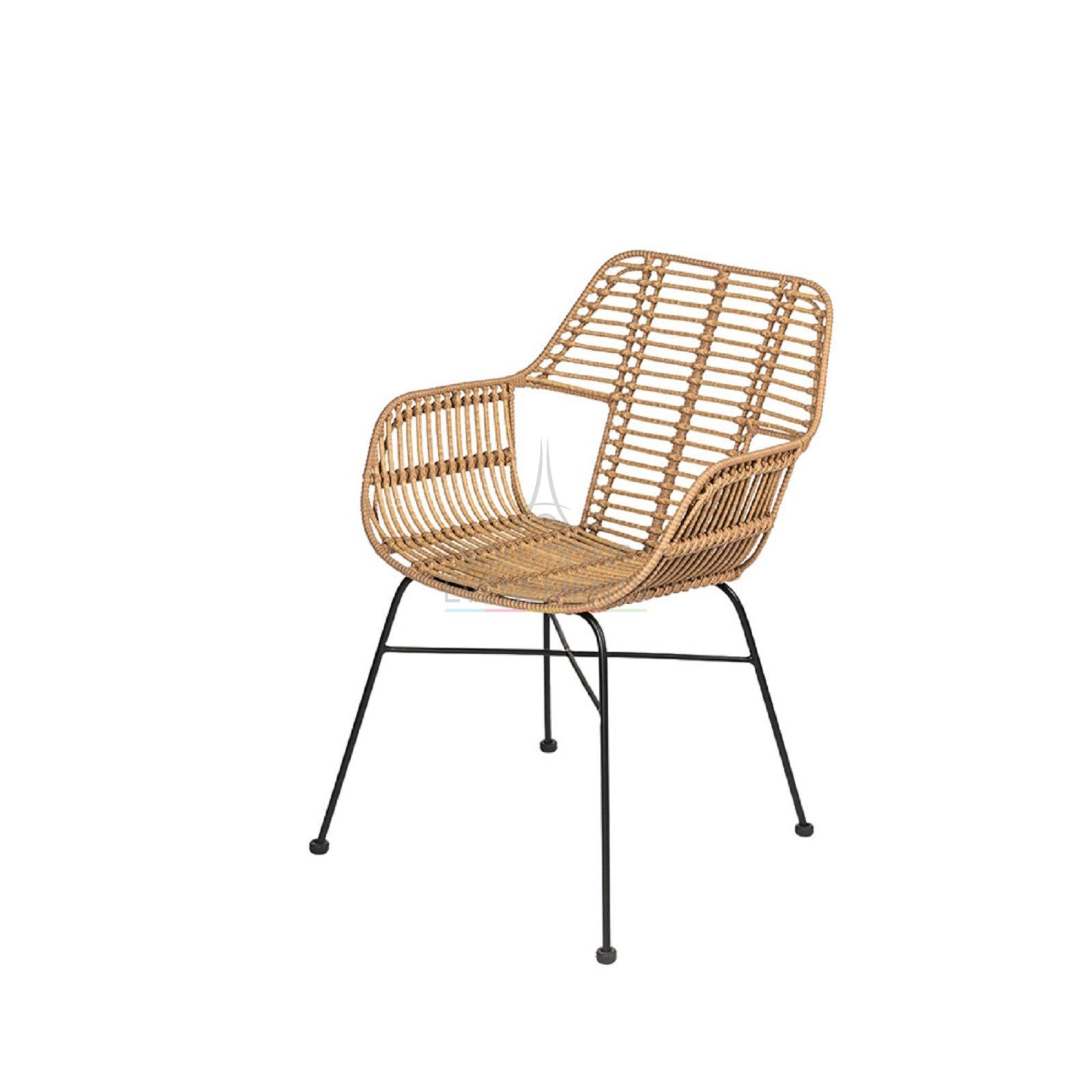 Rental of beige Rattan Palm Armchair