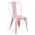 Rental of industrial metal chair in pastel pink color