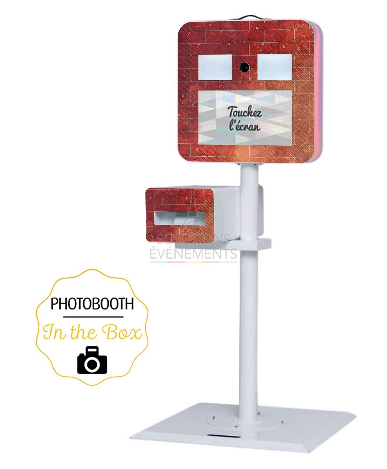 Photobooth rental with instant printing selfie terminal