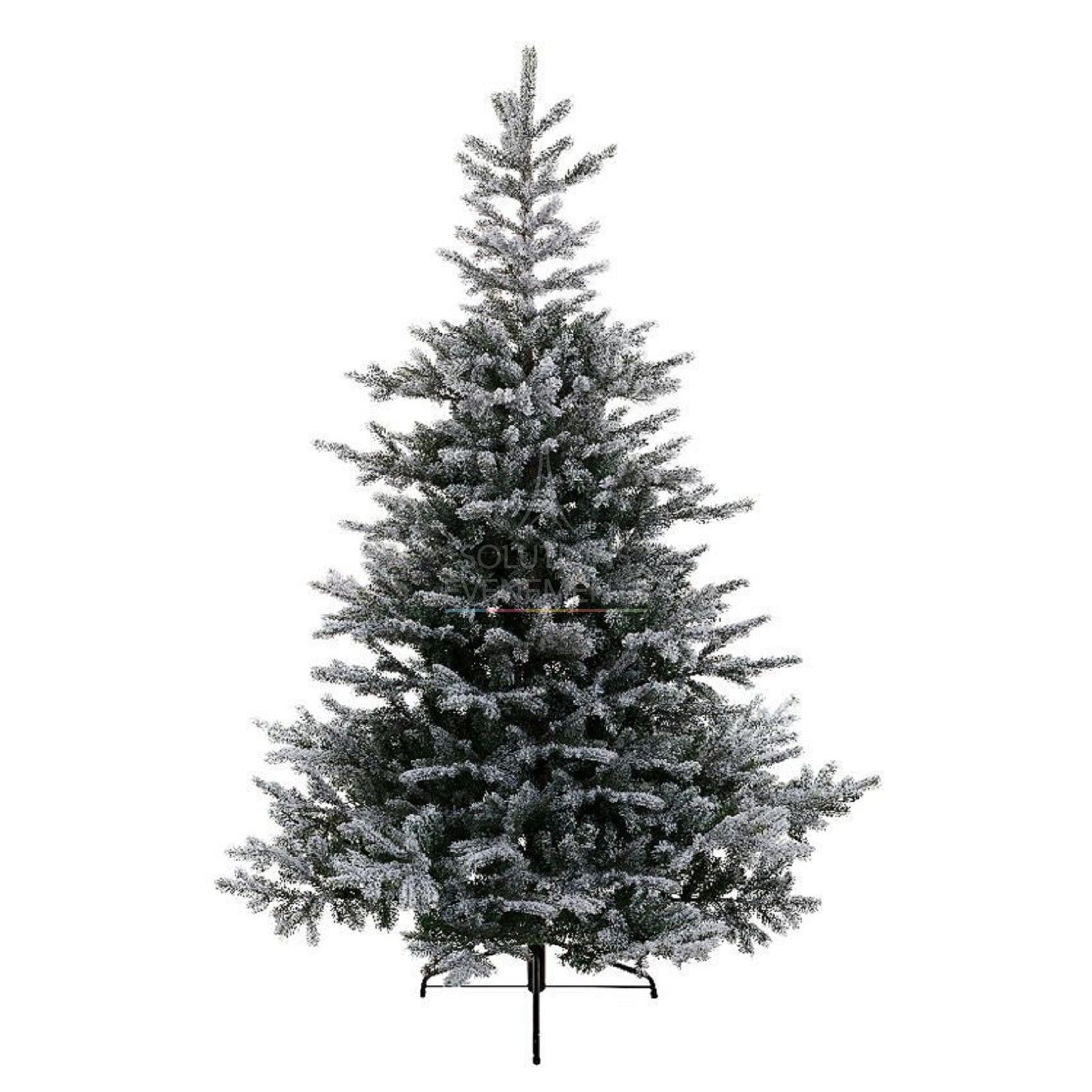 Rental of premium artificial tree with white flocking and glitter