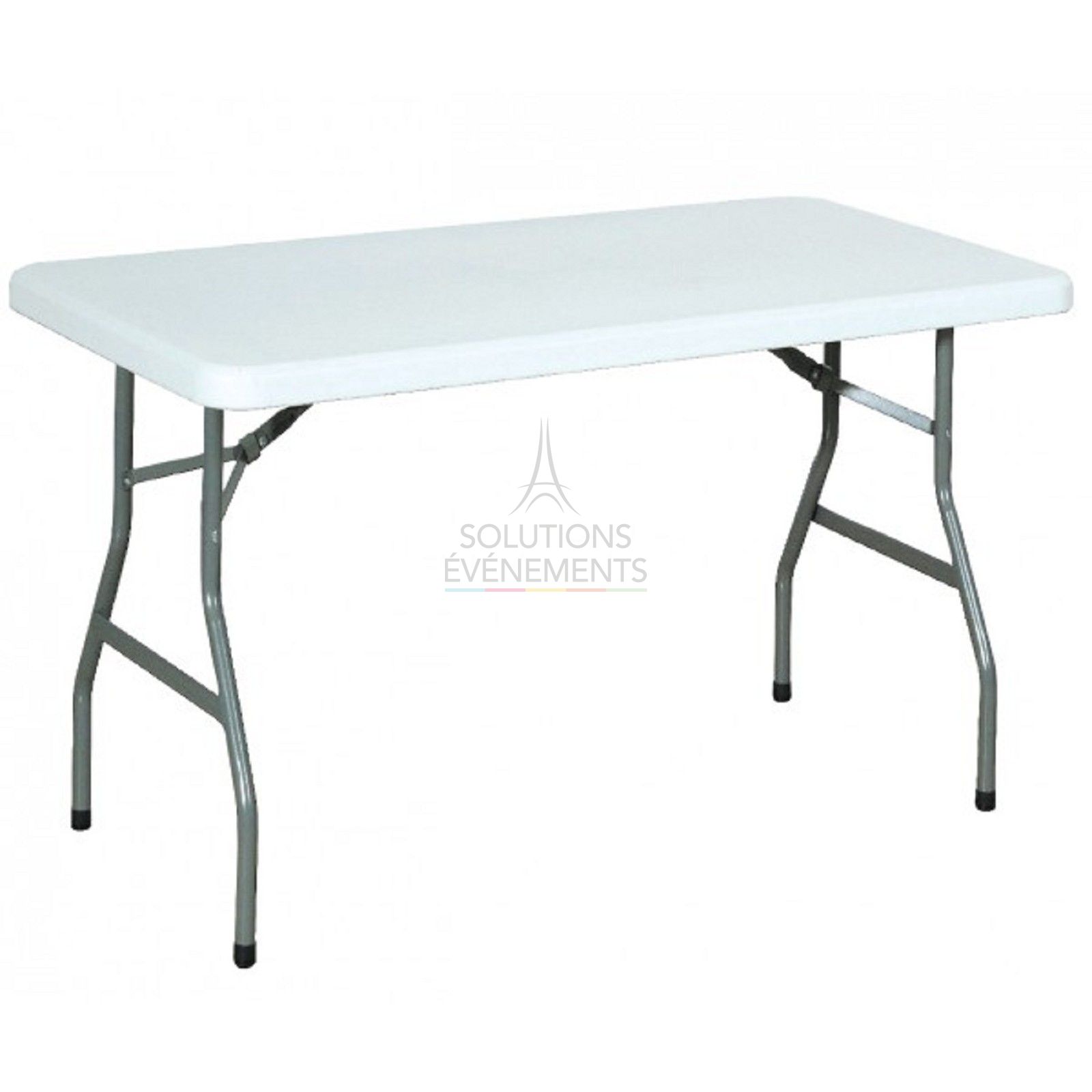 Plastic rectangle table rental. For approximately 4 people