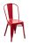 Rental of industrial red metal chair