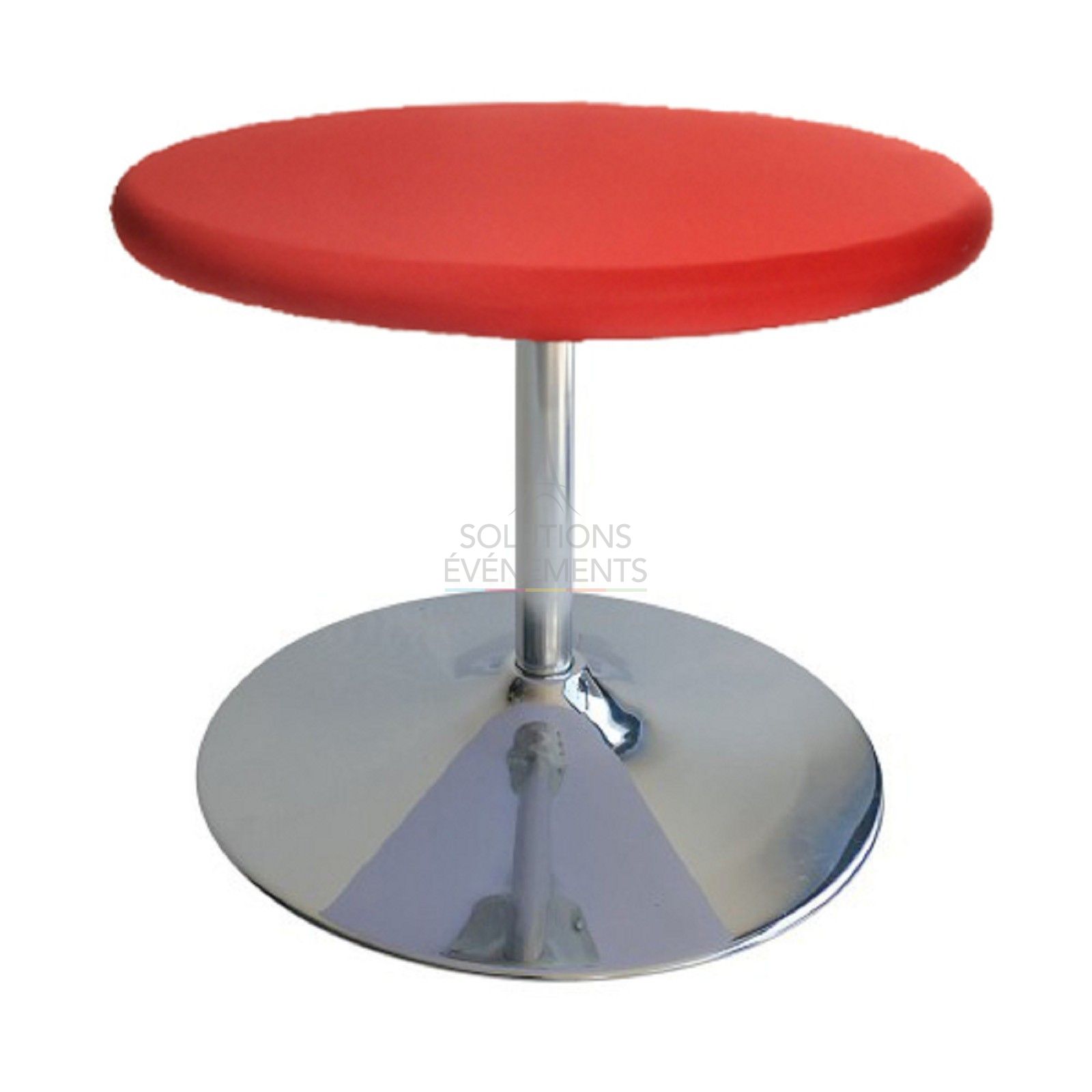 Rental of red coffee table diameter 70cm