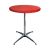 Rental of red pedestal table, diameter 70cm