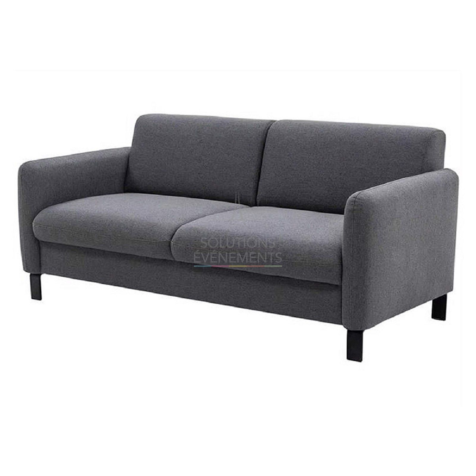 Rental of 3-seater designer fabric sofa