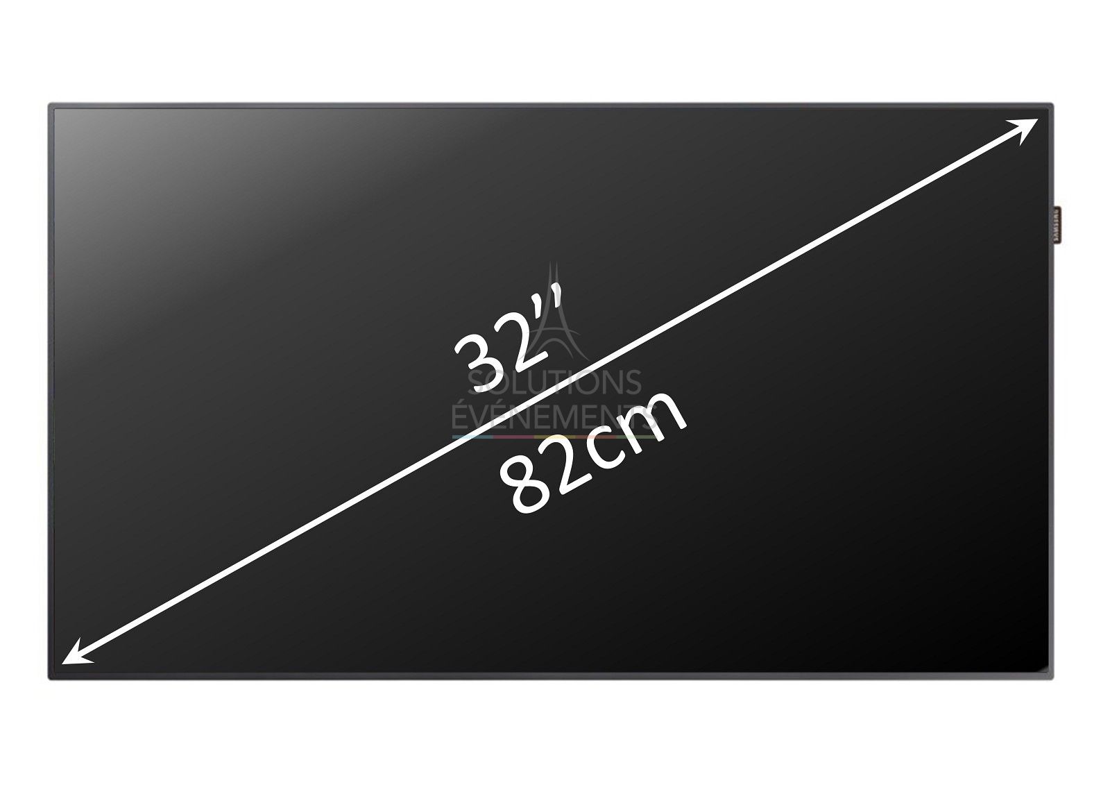 Samsung QM32R flat screen rental