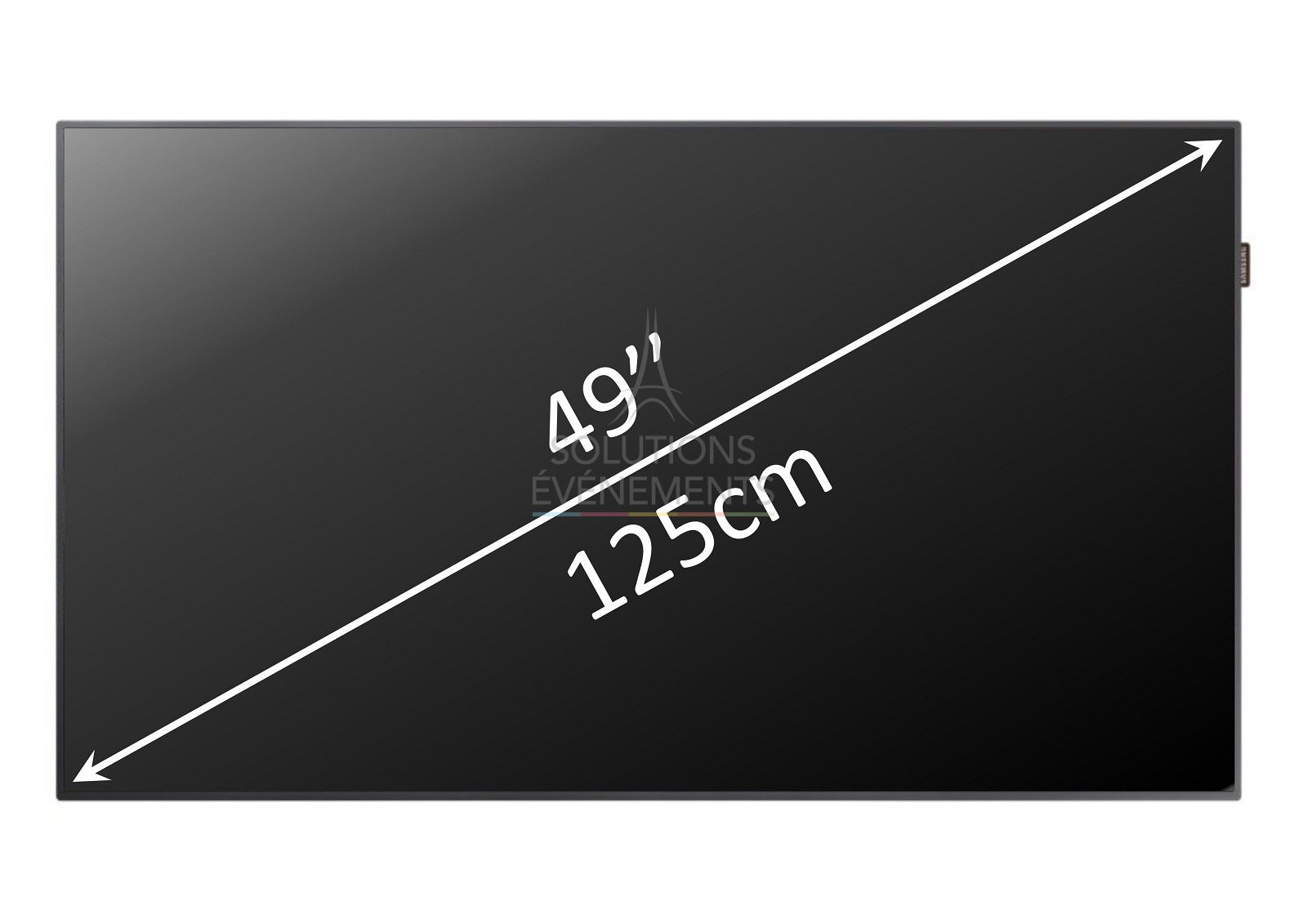 Samsung RM49H 124cm flat screen rental. Professional monitor