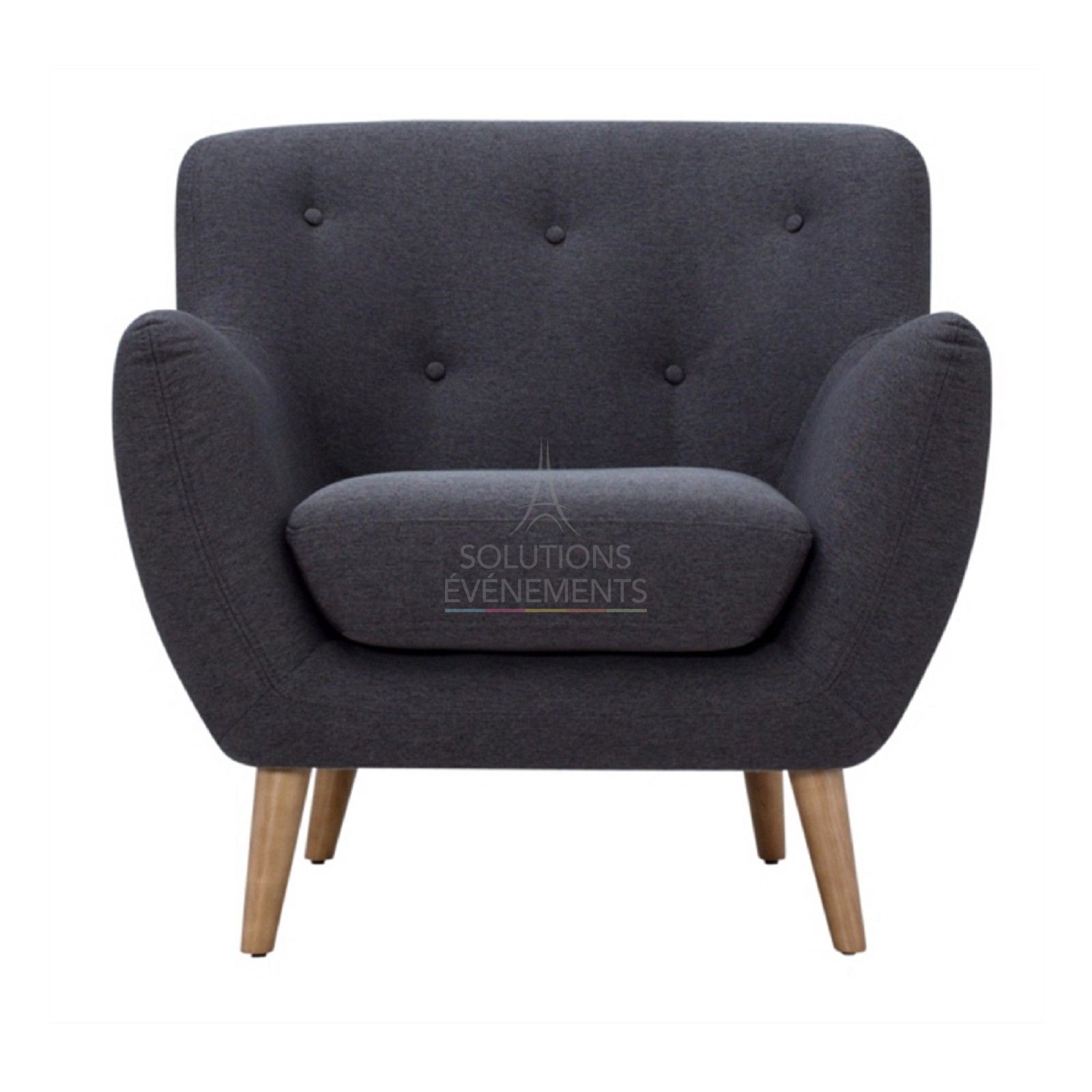 Scandinavian style designer armchair rental