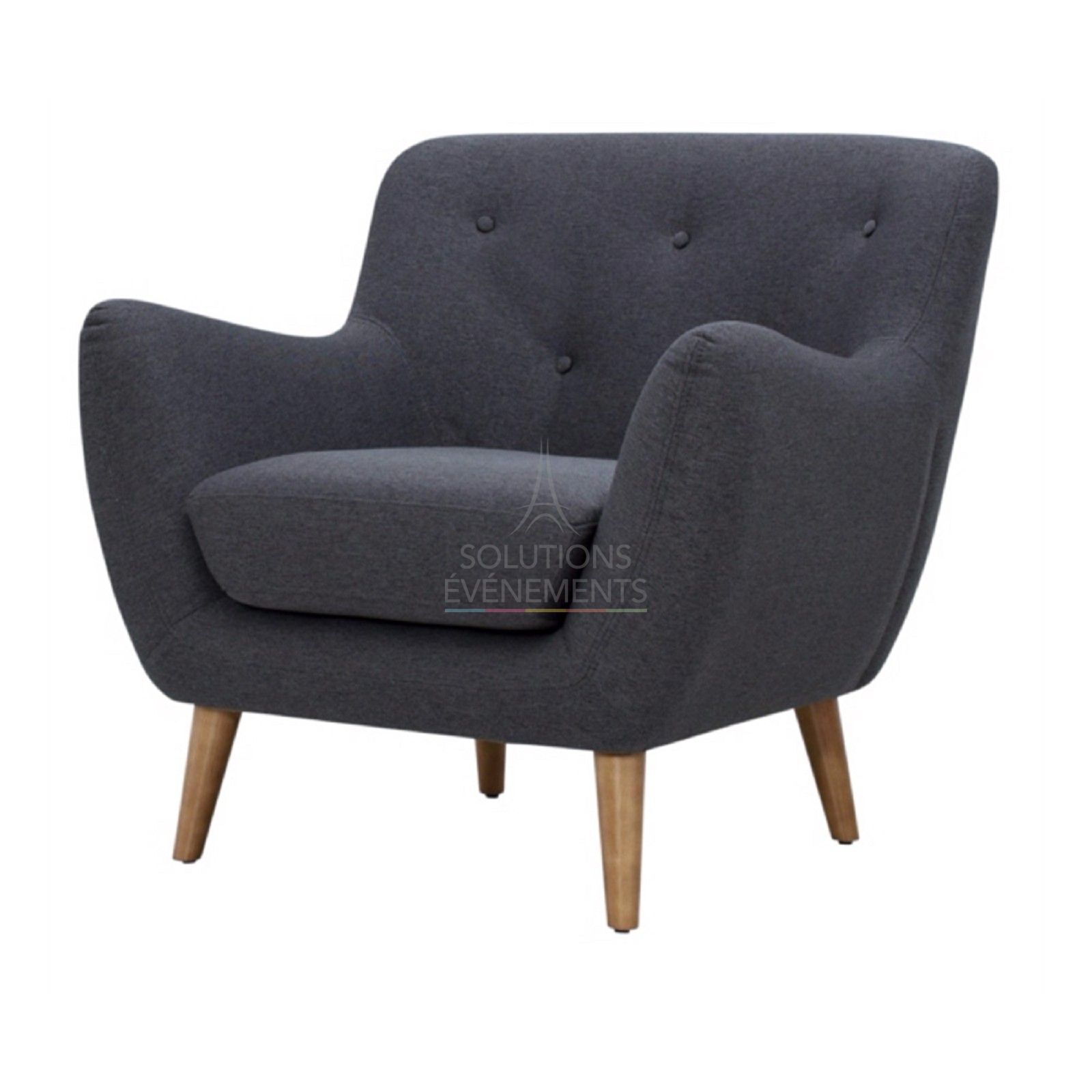 Scandinavian style designer armchair rental