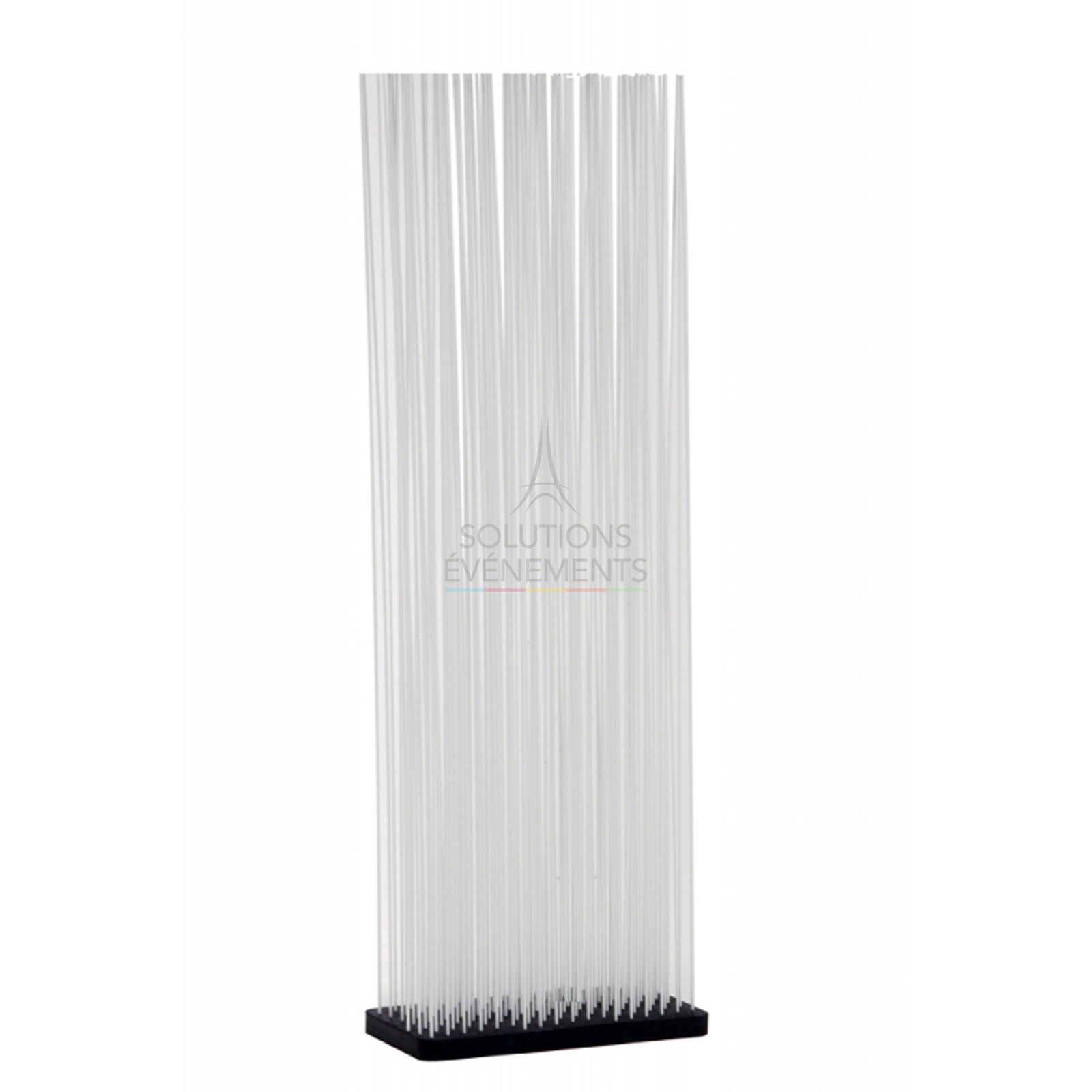 Rental of screen and separation design white sticks