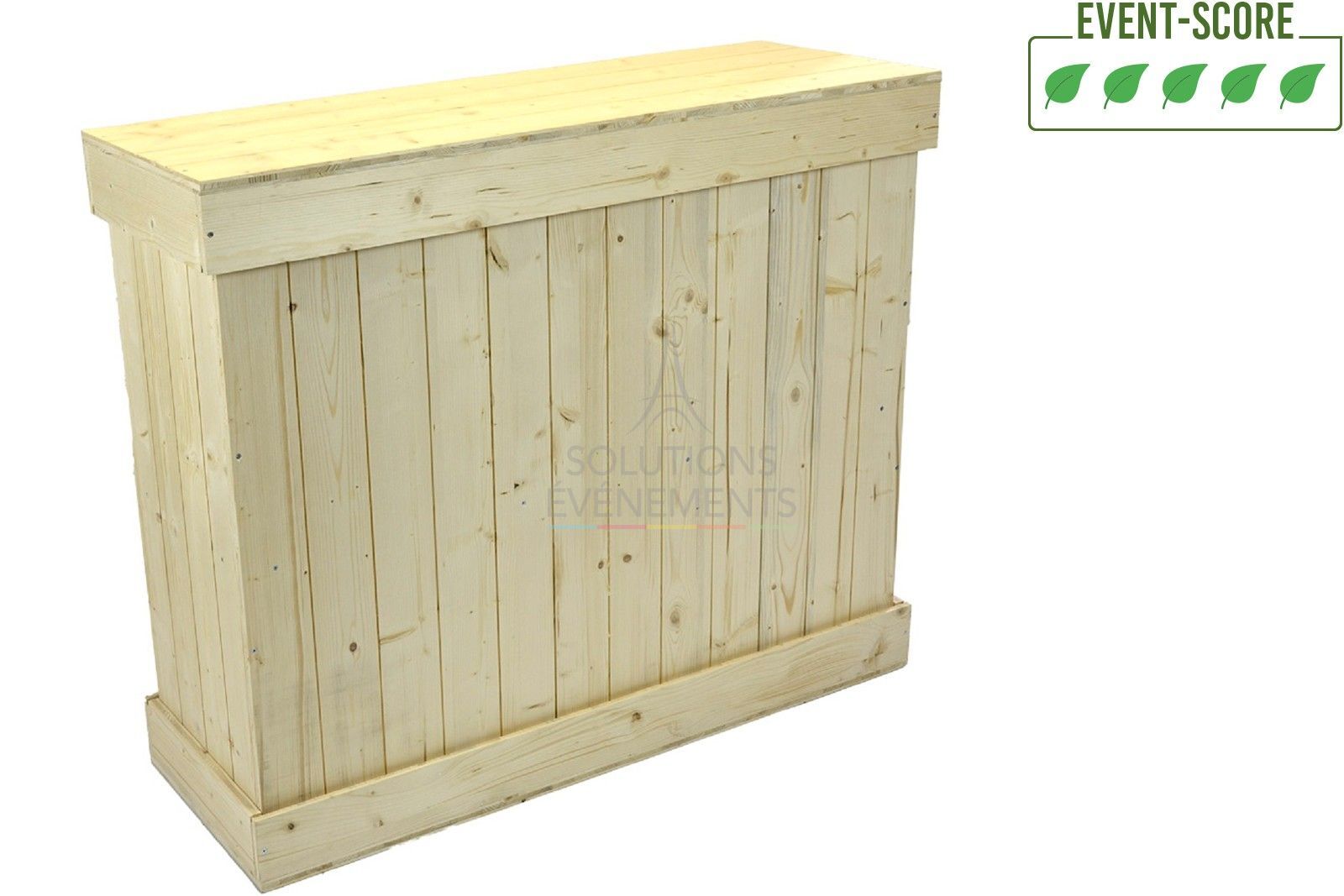 Rental of eco-responsible pine reception desk